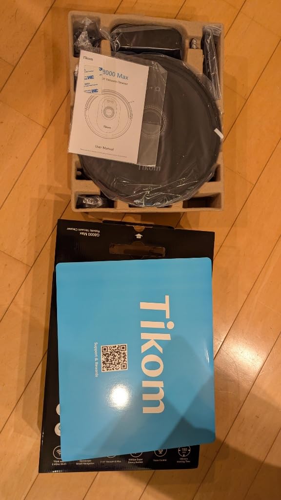 Tikom Robot Vacuum and Mop Combo, 5000Pa Robotic Vacuum Cleaner, 150 Min Max, App & Remote Control, Ideal for Hard Floor, Carpet, Pet Hair, Self-Charge(G8000 Max) customer photo 2