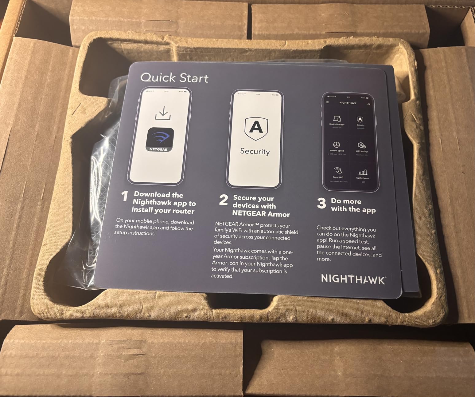 NETGEAR RAX36-100PAR AX3000 Nighthawk 4-Stream AX4 Up to 3 Gbps Wireless Speed WiFi 6 Router - Certified Refurbished Customer Review NETGEAR RAX36-100PAR AX3000 Nighthawk 4-Stream AX4 Up to 3 Gbps Wireless Speed WiFi 6 Router - Certified Refurbished - Customer Photo 1