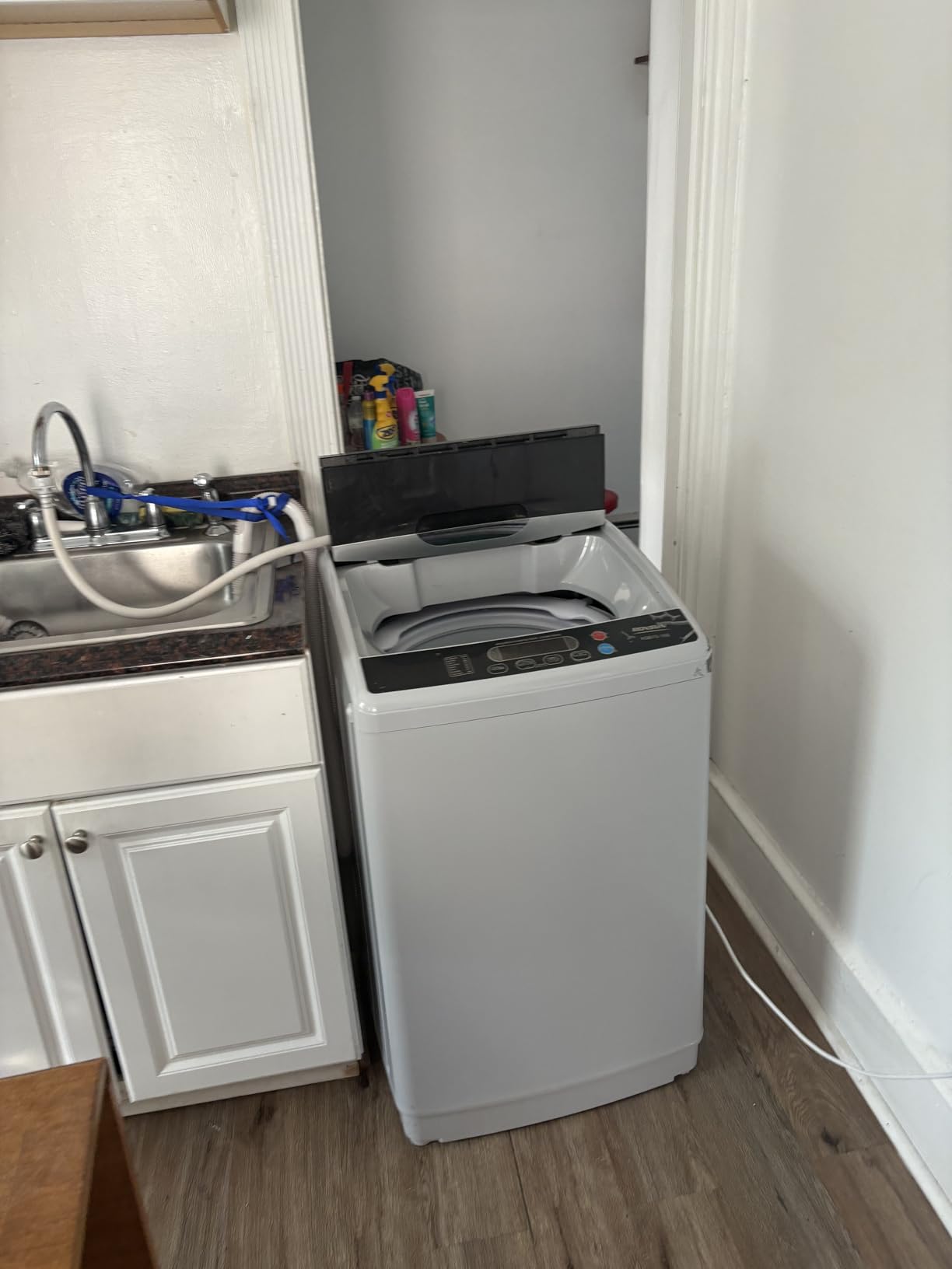 ROVSUN 25LBS Portable Washing Machine, Full-Automatic Electric Laundry Machine with Stainless Steel Drum, Compact Washer and Spin Dryer Combo with Drain Pump - Customer Photo 2