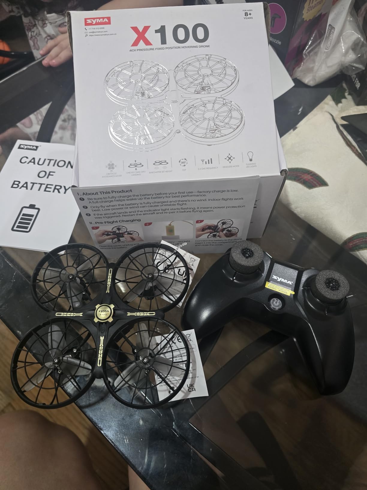 SYMA Drone for Kids 8-12 with Automatic Obstacle Avoidance, 20 Mins Flight Time(2 Batteries), One-Key 360°Flips and Altitude Hold, Safe Indoor Flying Toys for Boys and Girls Customer Review SYMA Drone for Kids 8-12 with Automatic Obstacle Avoidance, 20 Mins Flight Time(2 Batteries), One-Key 360°Flips and Altitude Hold, Safe Indoor Flying Toys for Boys and Girls - Customer Photo 1