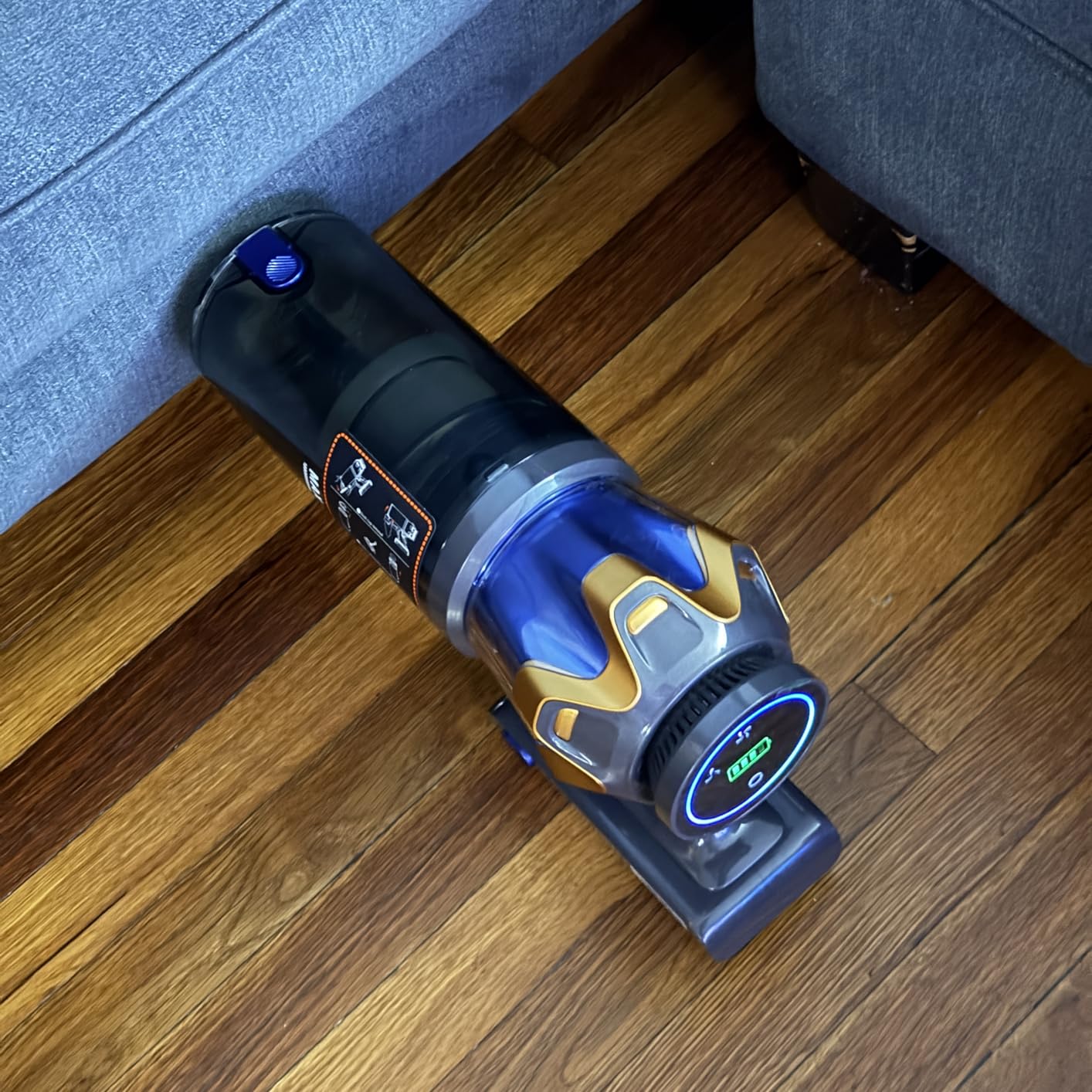 Cordless Vacuum Cleaner, Upgraded 650W 55KPA 70Mins Cordless Stick Vacuum Cleaner with Self-Standing and Touch Screen, Anti-tangle Wireless Vacuum, Vacuum Cleaners for Home/Pet Hair/Carpets/Floors customer photo 2