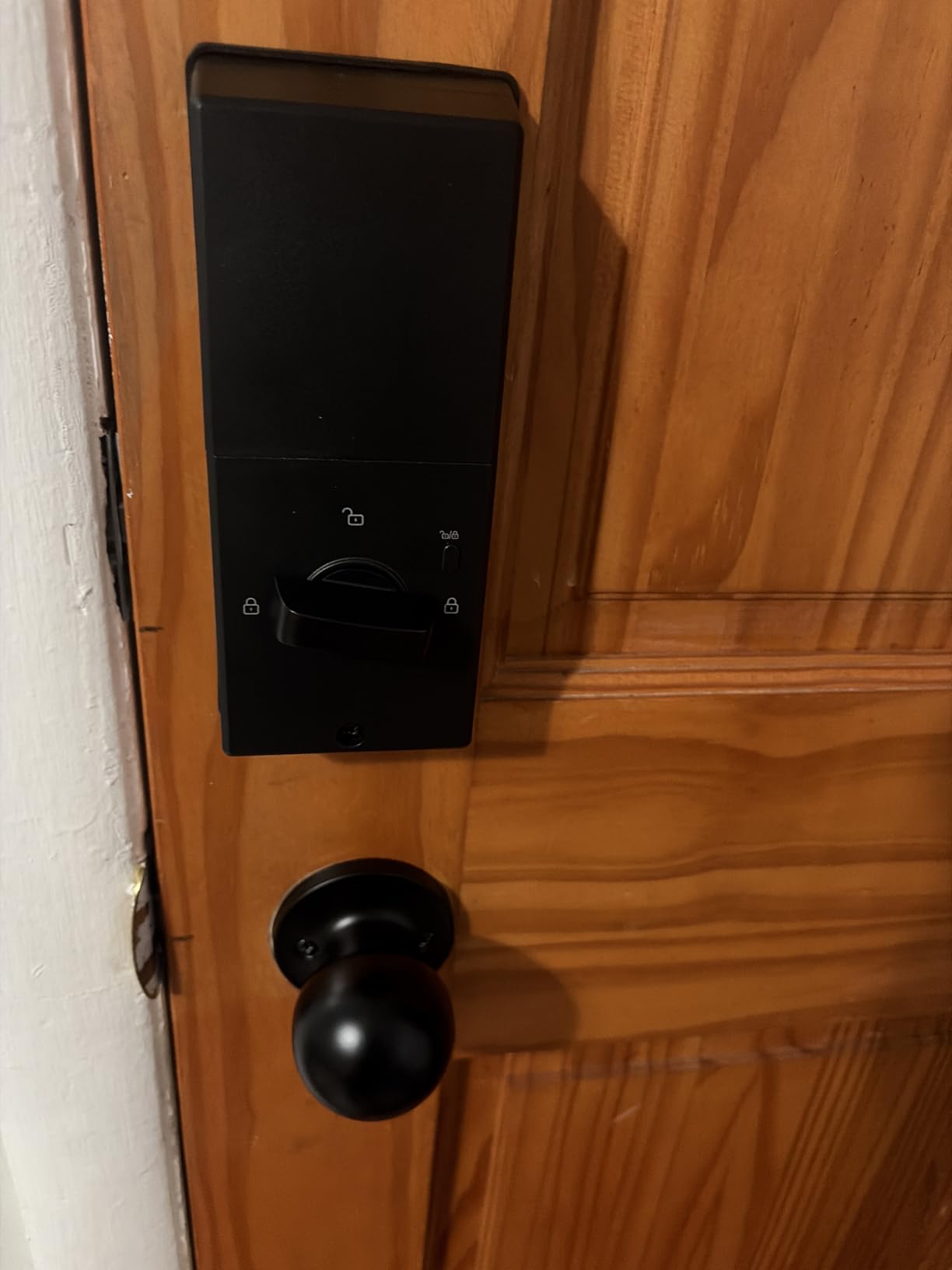 TEEHO TE012W WiFi Smart Lock, Fingerprint Door Lock with Built-in Wi-Fi, Keyless Entry Keypad Smart Deadbolt, App Remote Control, Alexa Compatible, IP55 Waterproof for Front Door – Satin Nickel - Customer Photo 2