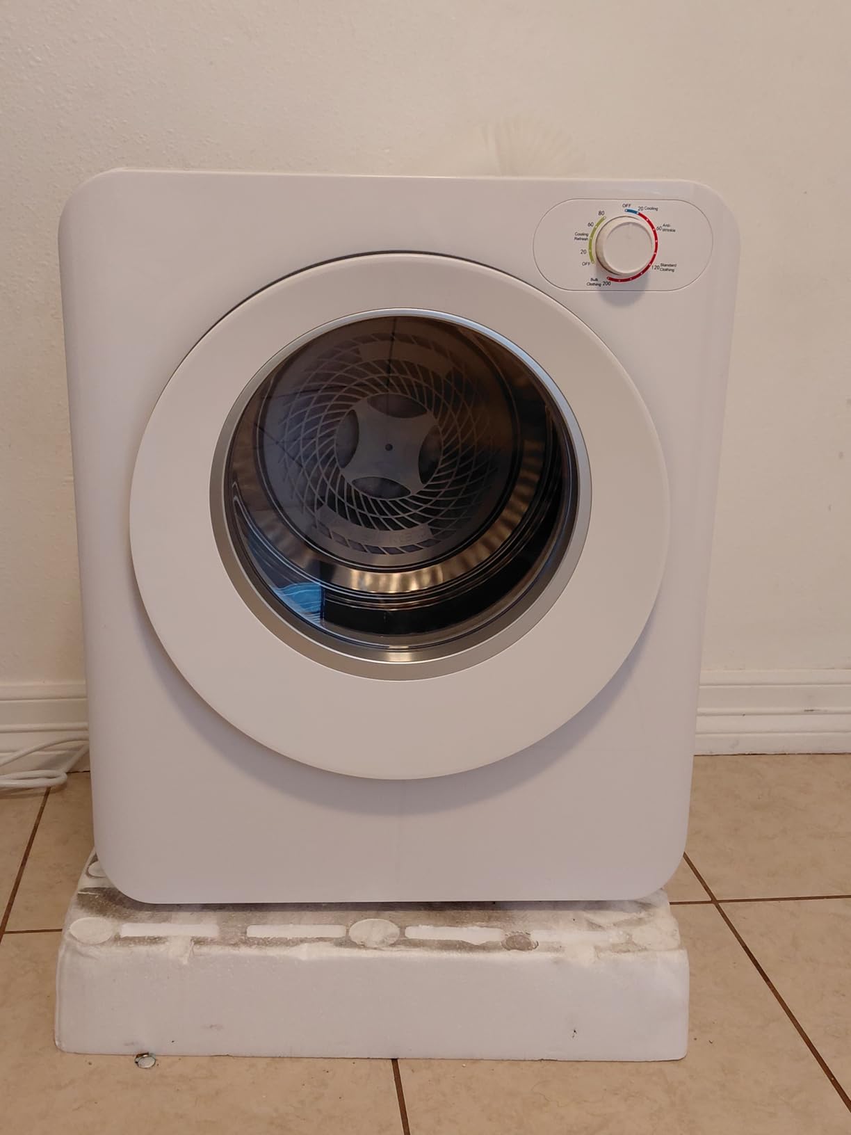 Euhomy Portable Clothes Dryer, 1.5 Cu.Ft. Portable Dryer, 850W Drying Machine with Front-Loading Stainless Steel Drum, 5 Functions, Suitable for Apartments, Dorms, RVs, Small Spaces - Customer Photo 1