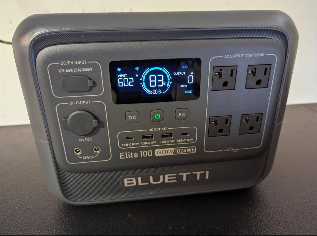 BLUETTI Elite 100 V2 (2025 New) Solar Generator, 1024Wh LFP Battery Backup w/ 4 1800W AC Outlets (3600W Surge), 35% Smaller, Portable Power for Camping, Outages, and UPS Backup (Solar Panel Optional) Customer Review BLUETTI Elite 100 V2 (2025 New) Solar Generator, 1024Wh LFP Battery Backup w/ 4 1800W AC Outlets (3600W Surge), 35% Smaller, Portable Power for Camping, Outages, and UPS Backup (Solar Panel Optional) - Customer Photo 5