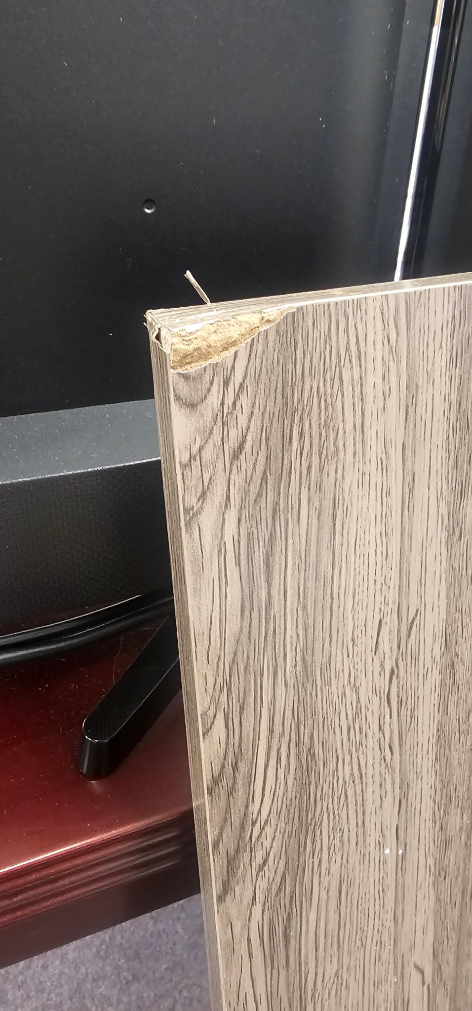 Tribesigns 85.8-Inch L-Shaped Executive Office Desk with File Drawers & Storage Cabinet, Professional Corner Computer Desk Extra Large Business Workstation with Adjustable Shelves (White&Walnut) - Customer Photo 1