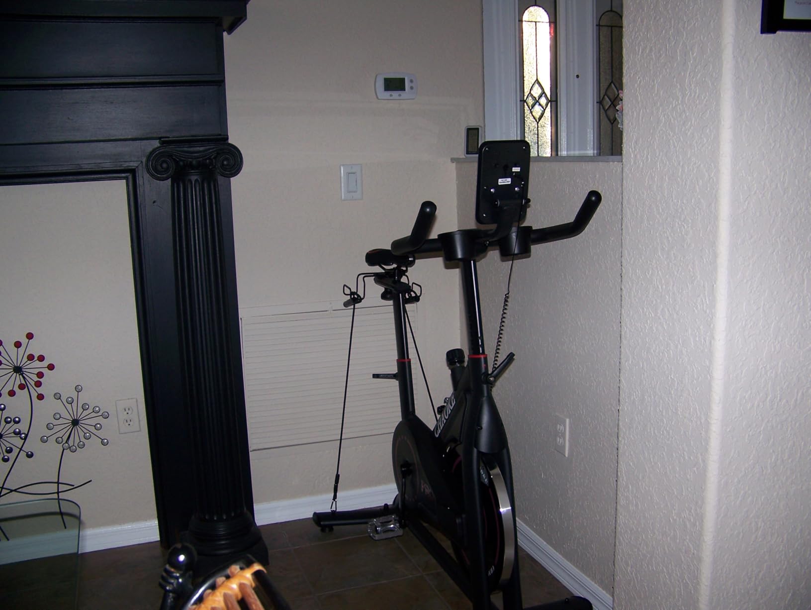 CHAOKE Exercise Bike, Quiet Adjustable Magnetic Stationary Bike for Home Cardio with App Compatible, 350LB Weight Capacity Indoor Cycling Bike with Large Seat, Dumbbell Rack, Pull Cords & LCD Display Customer Review CHAOKE Exercise Bike, Quiet Adjustable Magnetic Stationary Bike for Home Cardio with App Compatible, 350LB Weight Capacity Indoor Cycling Bike with Large Seat, Dumbbell Rack, Pull Cords & LCD Display - Customer Photo 1