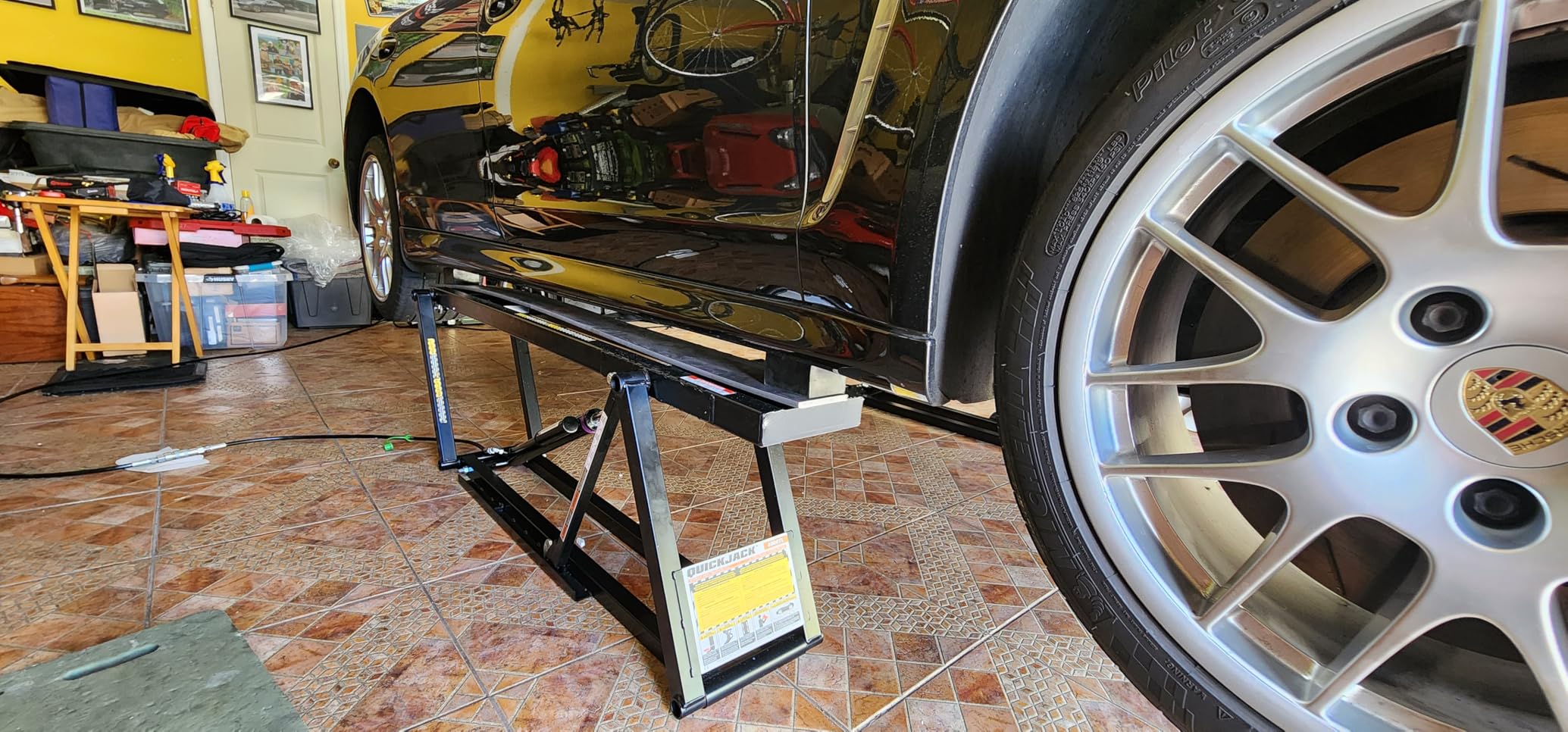 QuickJack Bundle - 6000TL Portable Car Lift, Wall Hangers & Pinch-Weld Blocks, ALI Certified, 6,000-lbs. Capacity, 110V Power Unit, Car Lift for Garage, Shop, & Mechanic Customer Review QuickJack Bundle - 6000TL Portable Car Lift, Wall Hangers & Pinch-Weld Blocks, ALI Certified, 6,000-lbs. Capacity, 110V Power Unit, Car Lift for Garage, Shop, & Mechanic - Customer Photo 2