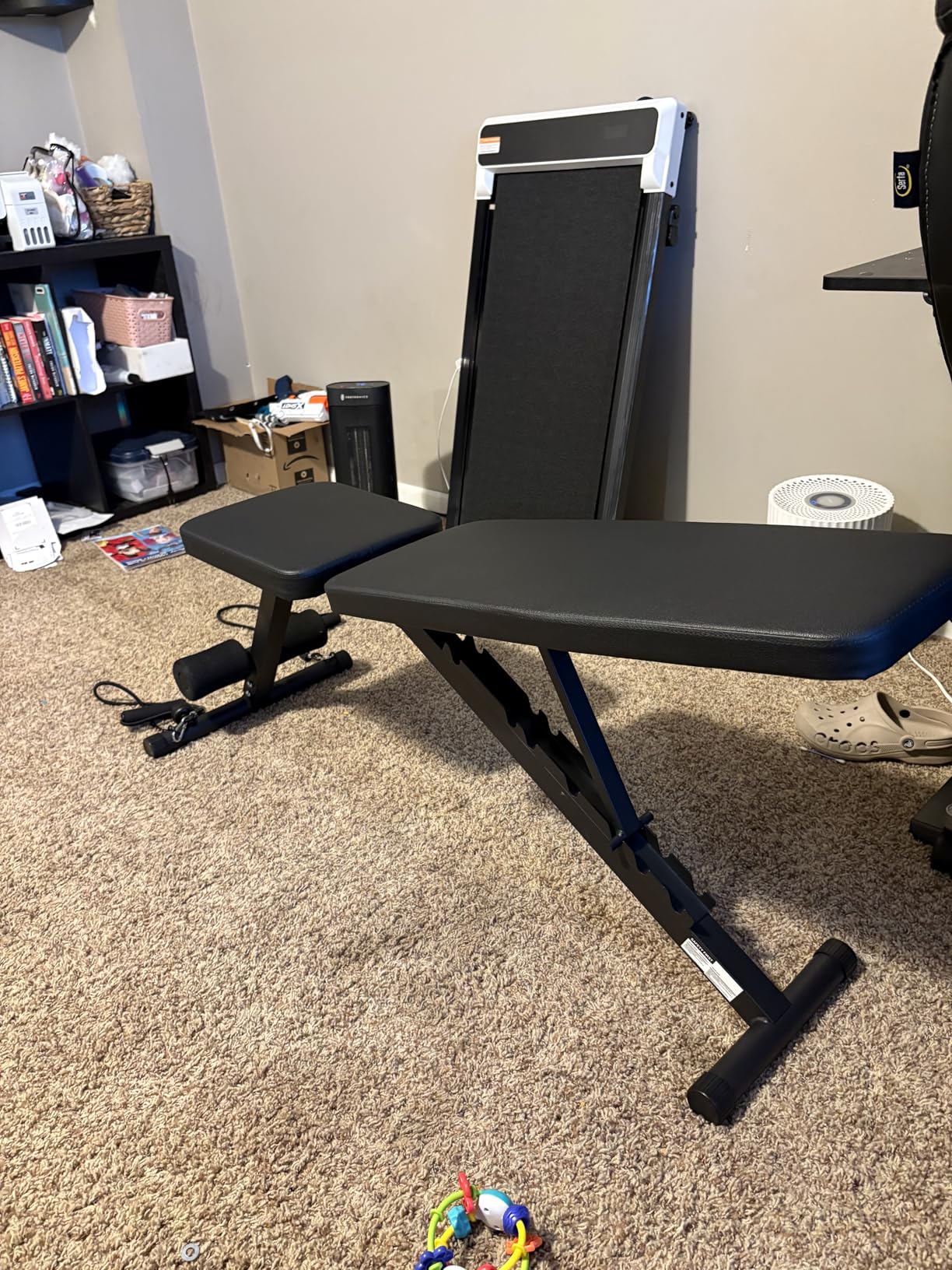 Adjustable Weight Bench for Home Gym, Foldable Workout Bench for Full Body Fitness Dumbbell Exercise, 600LBS Incline Decline Flat Bench with Resistance Bands for Strength Training - Customer Photo 2