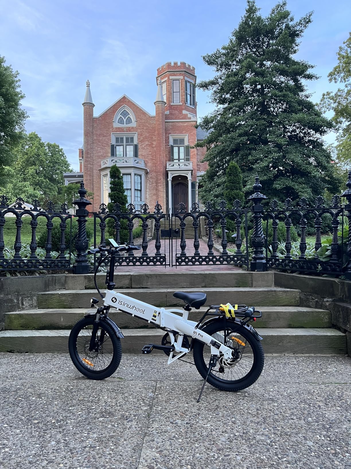 isinwheel U5 Pro Road E Bike for Adults Electric Bike with Front Suspension, 48V 500W Folding Ebikes for Adults, Aluminum Frame, 7 Speed Gear, 20mph Foldable Electric Bicycles, 20