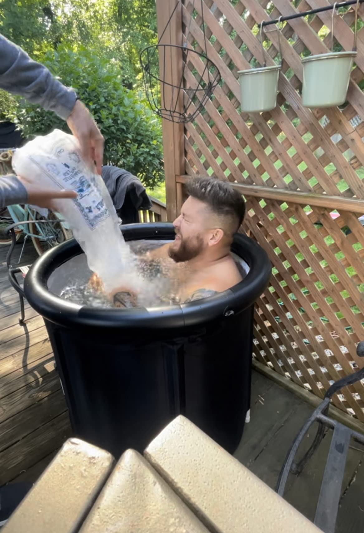 The Cold Pod XL Insulated Cold Plunge Tub Bundle - 116 Gallons Outdoor Ice Bath Tub with Chiller Compatible Thermal Cover - Portable at Home Icy Cold Tub for Athletes,Fitness Buff and Health Junkie - Customer Photo 1
