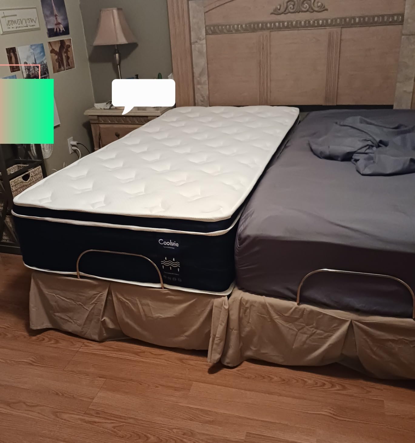 Coolvie Firm Twin Mattress for Adults in a Box, 12 Inch Twin Bed Mattress with Extra Lumbar & Shoulder Support, Hybrid Memory Foam & Pocket Spring for Pressure Relief, 100-Night Trial - Customer Photo 1