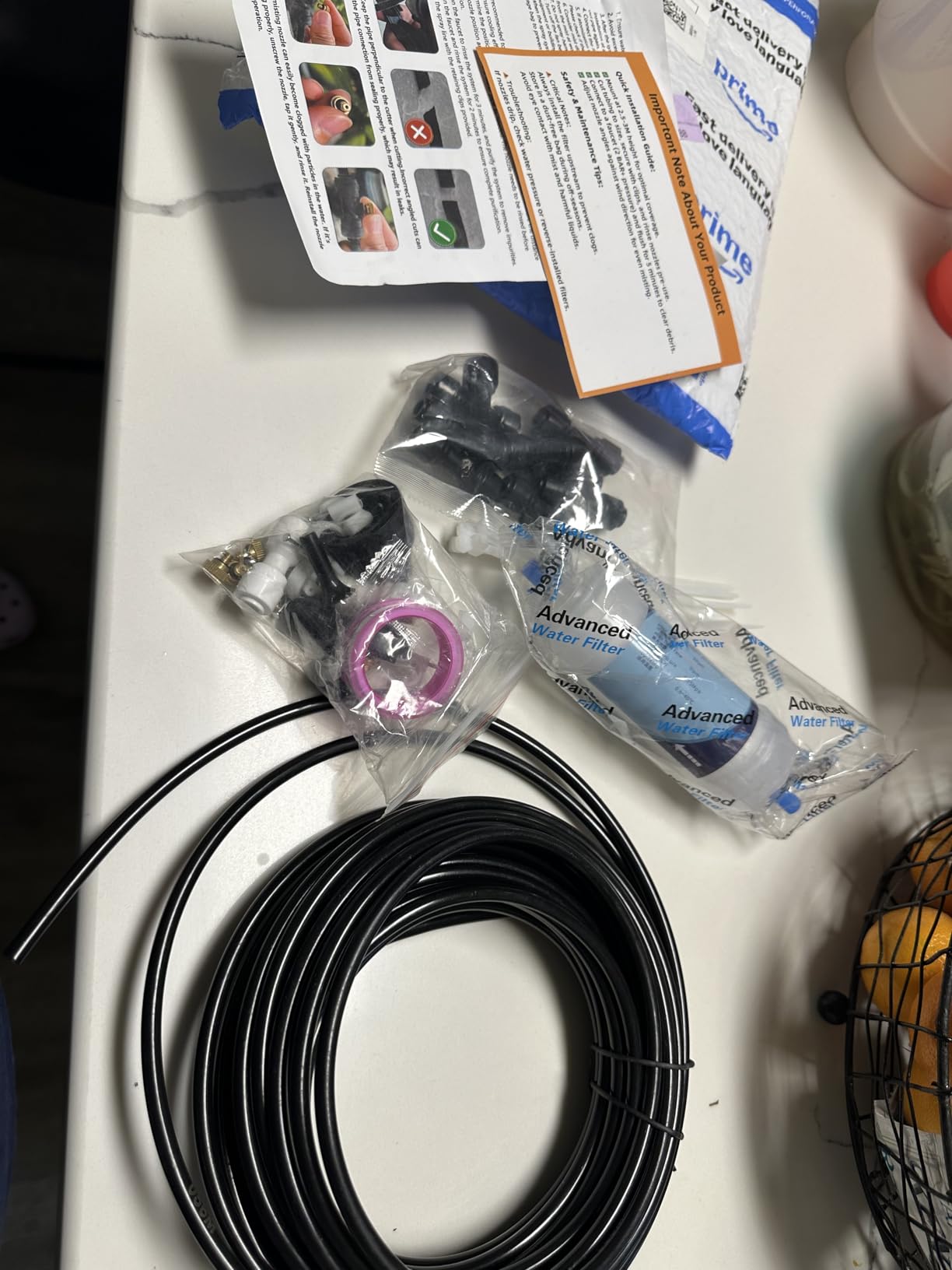 Funpynani 30FT Outdoor Misting Cooling System‌ - Patio Garden Kit with ‌Brass Nozzles & UV Tubing‌, DIY Install for ‌Pool, BBQ, Greenhouse‌, Water-Saving High Pressure Cooler - Customer Photo 2