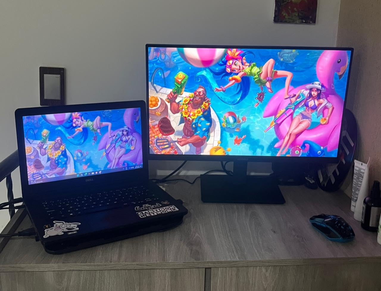 KOORUI 27 Inch QHD (2560x1440) IPS HDR Ultra-Thin Computer Gaming Monitor, 120Hz Refresh Rate, DCI-P3 95%, FreeSync & G-Sync, 1ms MPRT, VESA 100x100mm, Tilt Adjustable for Game and Work - Customer Photo 2