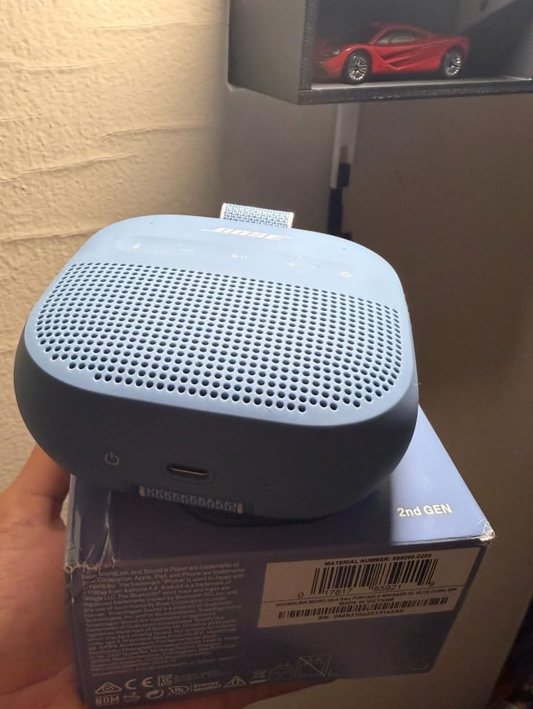 Bose New SoundLink Micro Portable Bluetooth Speaker (2nd Gen), Wireless Outdoor Speaker, Up to 12 Hours Battery Life, Waterproof and Dustproof, Blue Dusk Customer Review Bose New SoundLink Micro Portable Bluetooth Speaker (2nd Gen), Wireless Outdoor Speaker, Up to 12 Hours Battery Life, Waterproof and Dustproof, Blue Dusk - Customer Photo 2