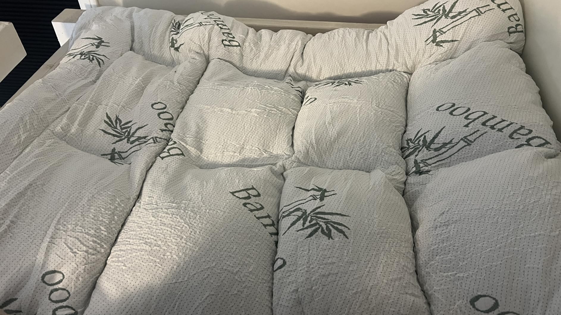 DOWNCOOL 3 Inch Queen Mattress Topper – Cooling Memory Foam Mattress Topper for Back Pain Relief, Bamboo Viscose Air Layer, 1700 GSM Fill, Deep Pocket Fits 8–21 Inch Customer Review DOWNCOOL 3 Inch Queen Mattress Topper – Cooling Memory Foam Mattress Topper for Back Pain Relief, Bamboo Viscose Air Layer, 1700 GSM Fill, Deep Pocket Fits 8–21 Inch - Customer Photo 1