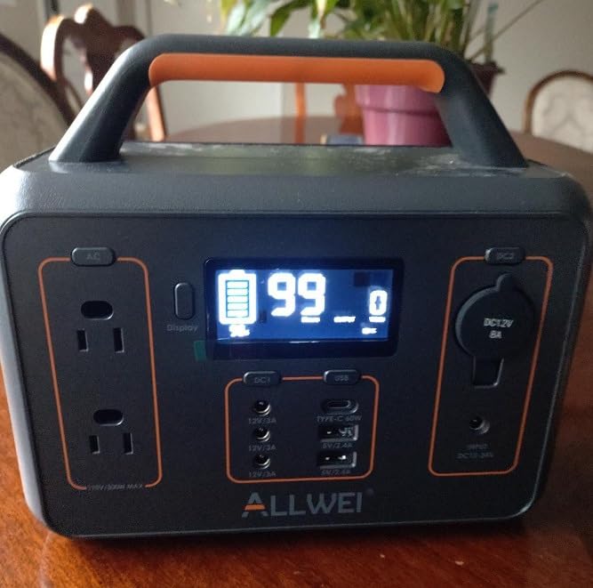 ALLWEI Portable Power Station 300W (Peak 600W) Upgraded, 256Wh LiFePO4 Battery Bank Solar-Generator with 6 Output Ports, Backup Power Supply for Camping Travel Blackout Home Use (Solar Panel Optional) Customer Review ALLWEI Portable Power Station 300W (Peak 600W) Upgraded, 256Wh LiFePO4 Battery Bank Solar-Generator with 6 Output Ports, Backup Power Supply for Camping Travel Blackout Home Use (Solar Panel Optional) - Customer Photo 4