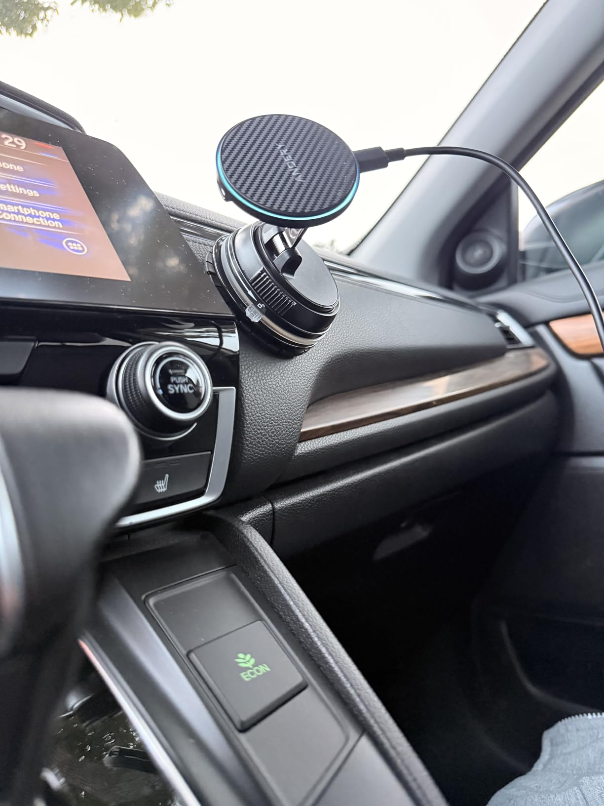 ANDERY Only for iPhone Magsafe Car Mount Charger [15W Wireless Faster Charging, 78+LBS Strongest Suction, 2400gf Strongest Magnetic] 360° Adjustable Car Phone Holder for All Smartphones & Cars customer photo 2