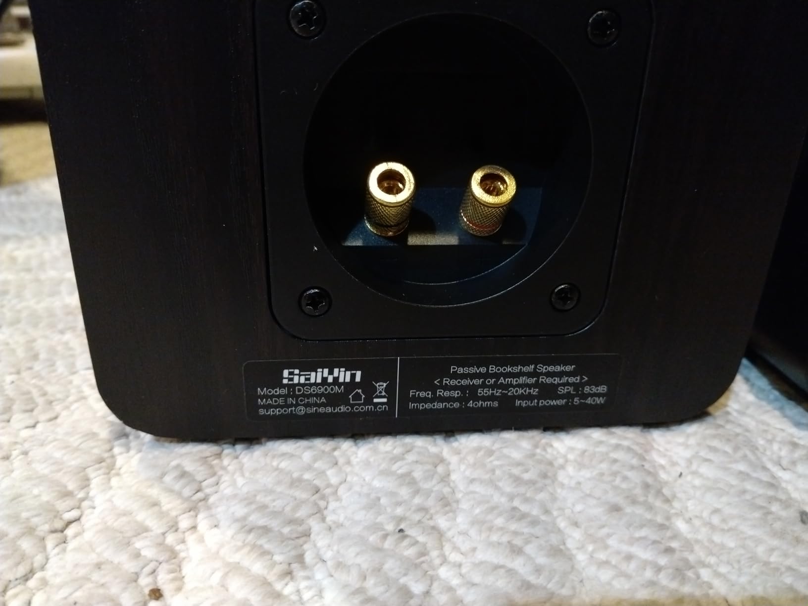 Saiyin Passive Bookshelf Speakers 80W Peak Power, 5