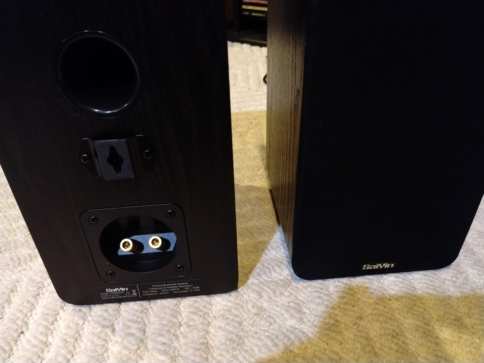 Saiyin Passive Bookshelf Speakers 80W Peak Power, 5