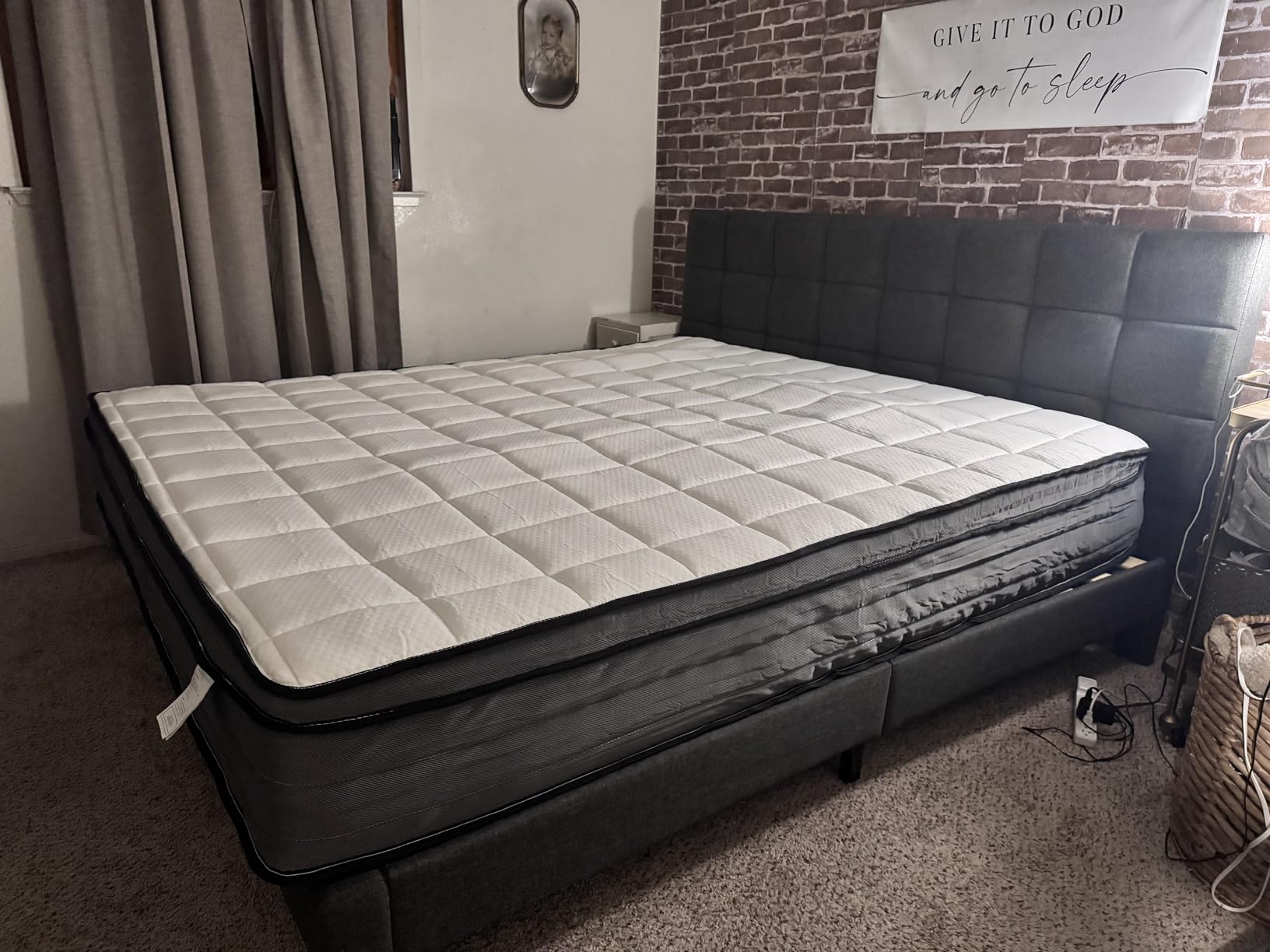 California King Mattress, 12 Inch Cal King Hybrid Mattress with Motion Isolation Pocketed Springs & Pressure Relief Gel Memory Foam, Medium Firm Cali King Mattress in a Box, CertiPUR-US - Customer Photo 1