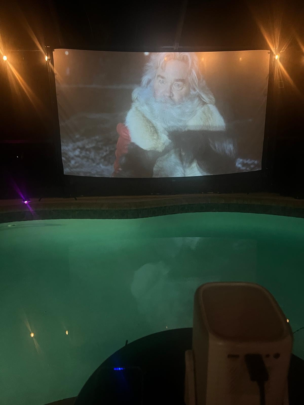 [Short Throw/1200ANSI/Built in Apps] 4K Outdoor Projector with WiFi and Bluetooth, Auto Focus Projector with Dual-Mode Stand, Smart Portable Proyector with Netflix/YouTube/PrimeVideo & Dolby customer photo 1