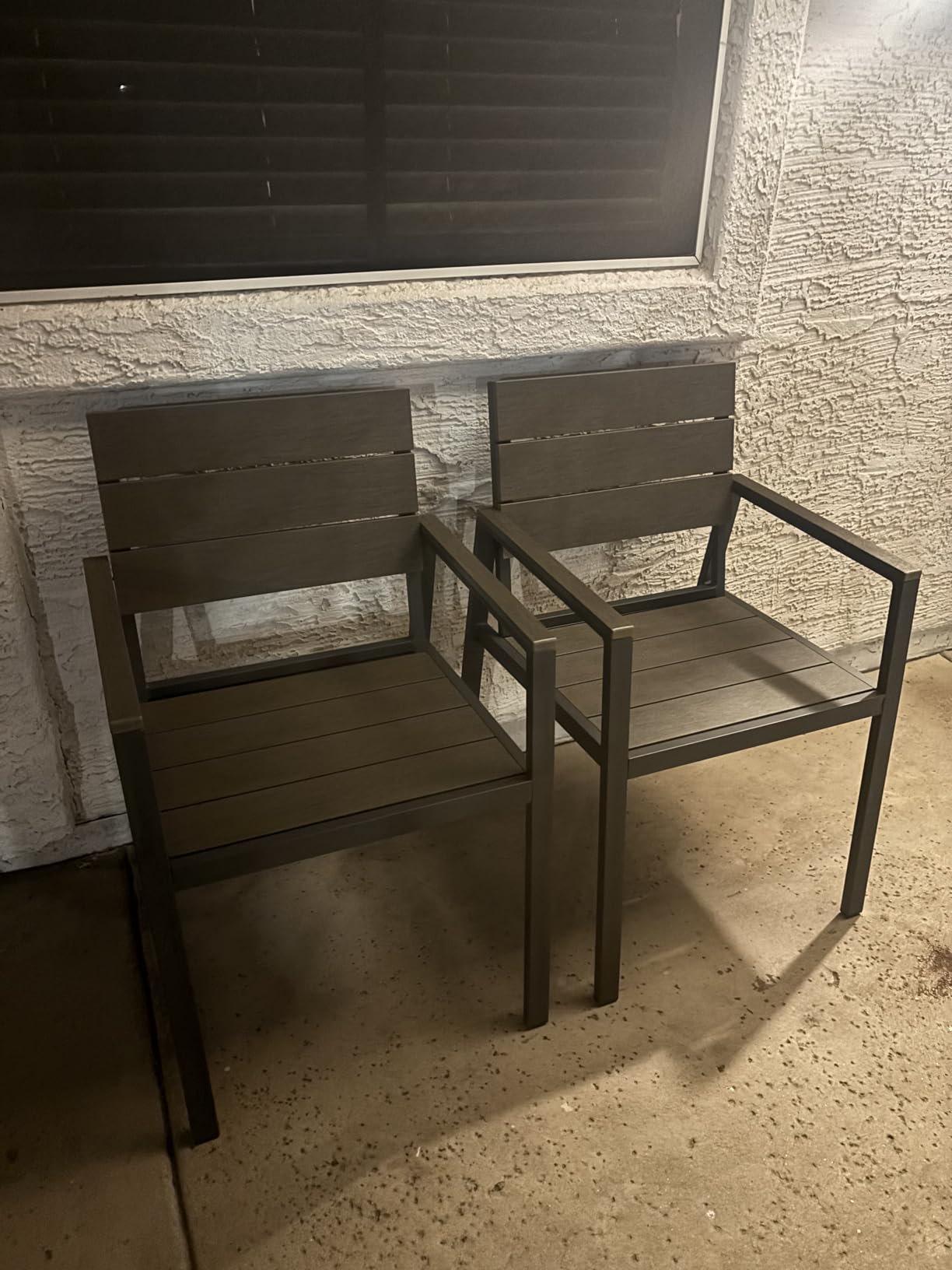 Outdoor Dining Set for 6, Patio Table and Chairs Set with Umbrella Hole, 7 Pieces HDPS + Aluminum Outdoor Furniture Sets for Patio, Garden (Gray & Teak) Customer Review Outdoor Dining Set for 6, Patio Table and Chairs Set with Umbrella Hole, 7 Pieces HDPS + Aluminum Outdoor Furniture Sets for Patio, Garden (Gray & Teak) - Customer Photo 2