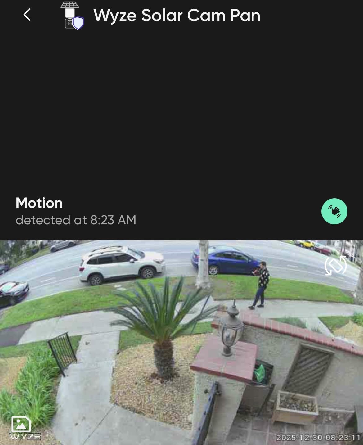 WYZE Solar Cam Pan (Flagship Model), AI Security Cameras Wireless Outdoor, Battery Powered Cameras for Home Security, 2K Crystal-Clear, Enhanced Color Night Vision, No Blind Spots, Peace of Mind - Customer Photo 1