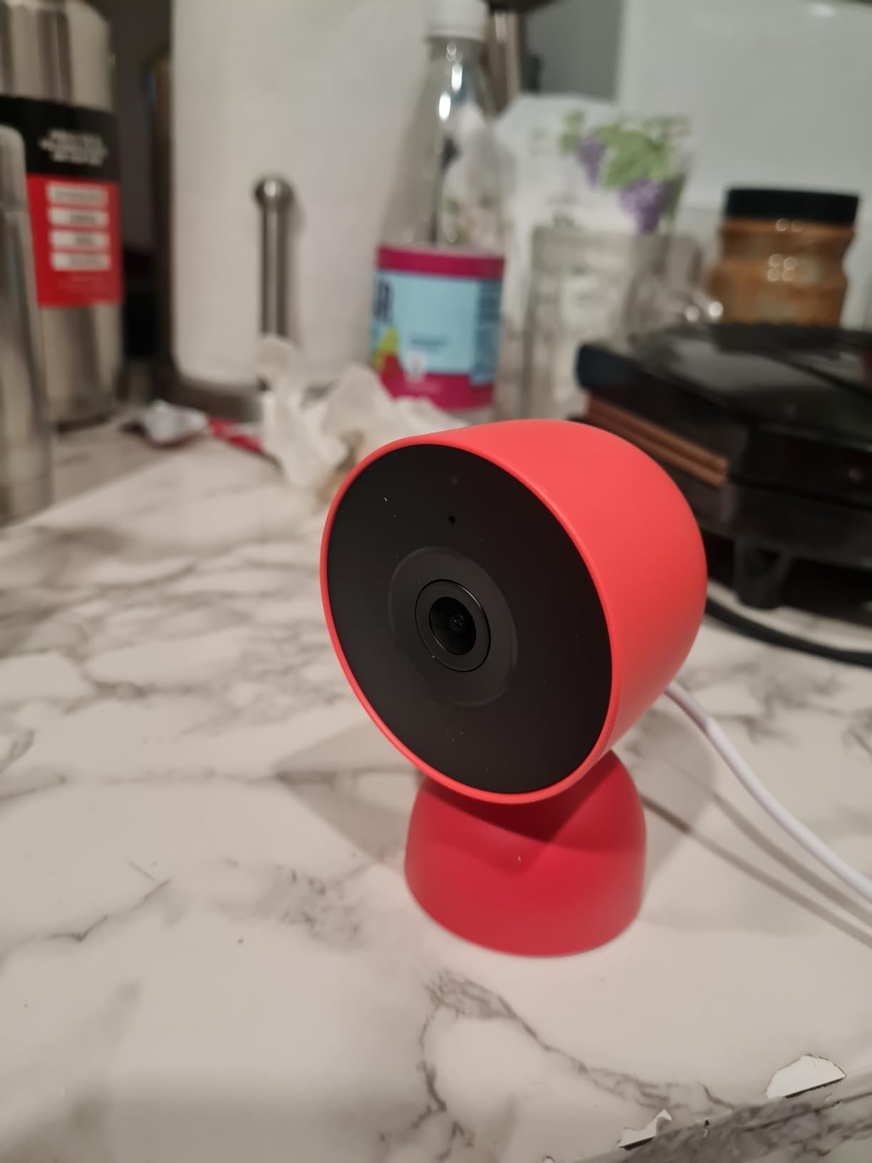Google Nest Cam Indoor (Wired, 3rd Gen) - Security Camera with 2K Video and Gemini, Night Vision, 2-Way Audio - Works with Google Home - 2025 Model - Snow - Customer Photo 1