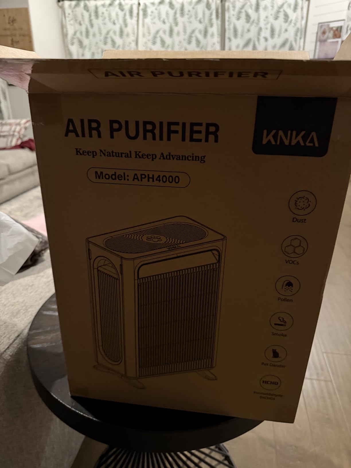 KNKA Air Purifier for Home Bedroom Large Room Up to 1,695 Ft² in 1 Hr, HEPA Sleep Mode Air Cleaner with Washable Pre-Filter, AHAM VERIFIDE, AQI Display, Pet Mode for Pets, Dust, Pollen, APH4000 customer photo 2