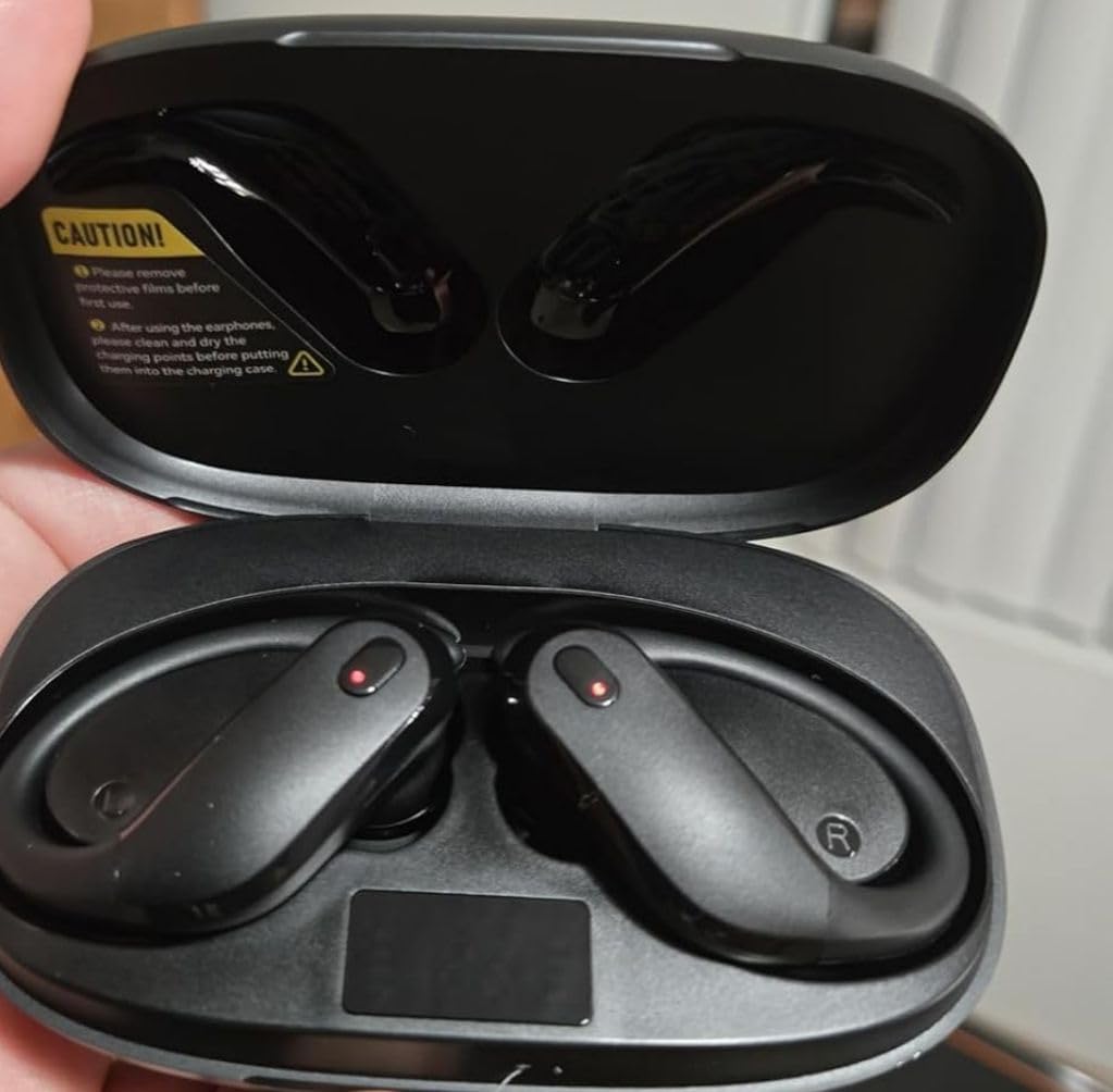 Wireless Earbuds Bluetooth 5.3 Sport Headphones with Earhooks,IPX7 Waterproof Earphones,48H Playtime Earbuds,Lightweight 7.8g,Noise Cancelling Mic Bluetooth Headphones for Running & Workout-Black Customer Review Wireless Earbuds Bluetooth 5.3 Sport Headphones with Earhooks,IPX7 Waterproof Earphones,48H Playtime Earbuds,Lightweight 7.8g,Noise Cancelling Mic Bluetooth Headphones for Running & Workout-Black - Customer Photo 1