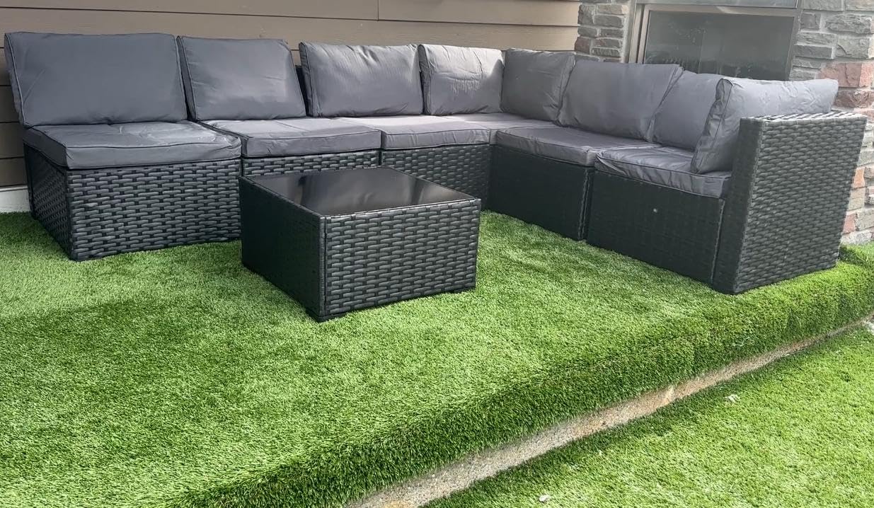 Aoxun 8 Piece Patio Furniture Set with 44 Aoxun 8 Piece Patio Furniture Set with 44