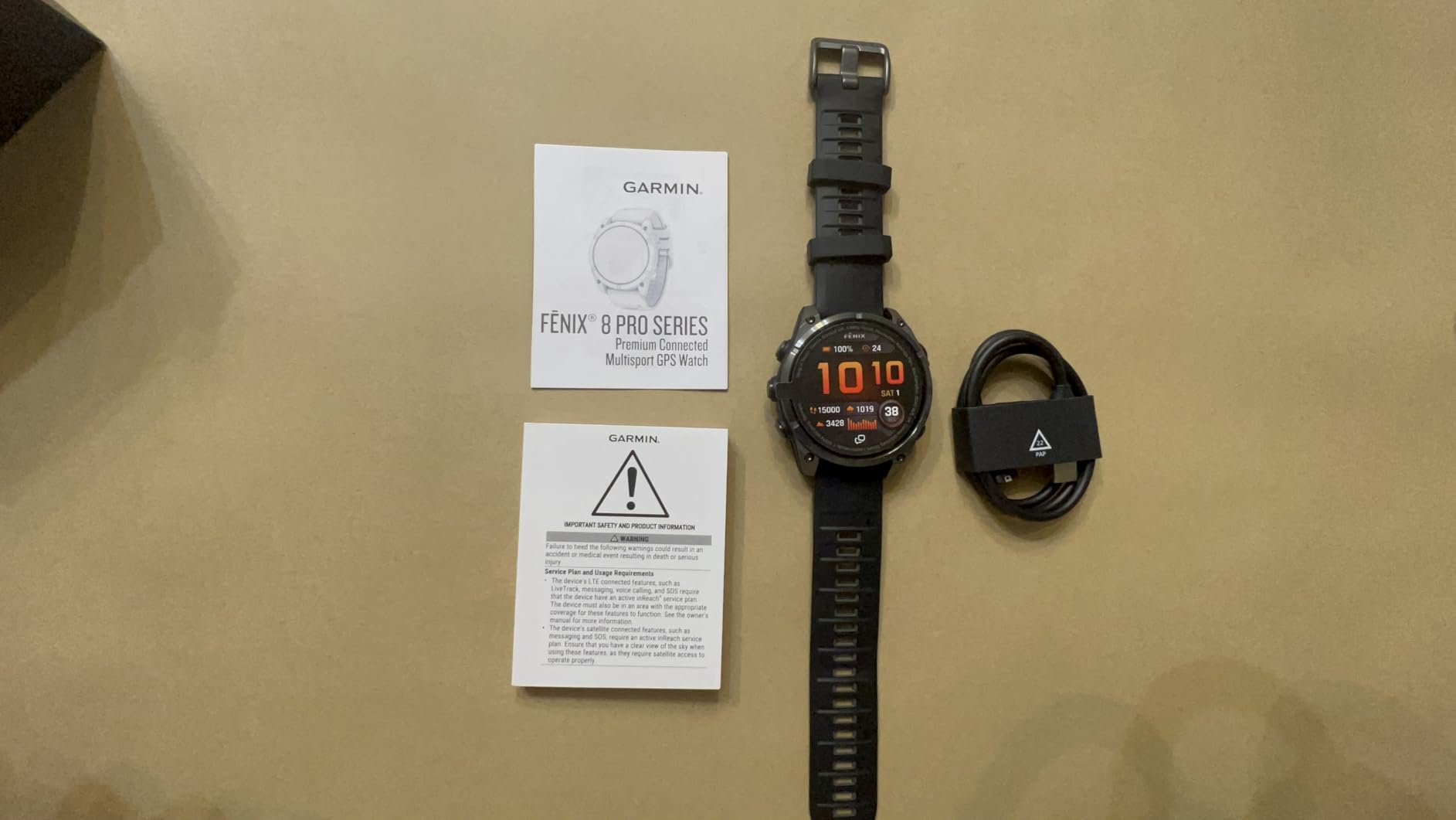 fēnix® 8 Pro, 51mm, AMOLED Display, Premium Connected Multisport GPS Smartwatch, inReach® Technology, Sapphire, Titanium with Graphite/Black Silicone Band customer photo 2