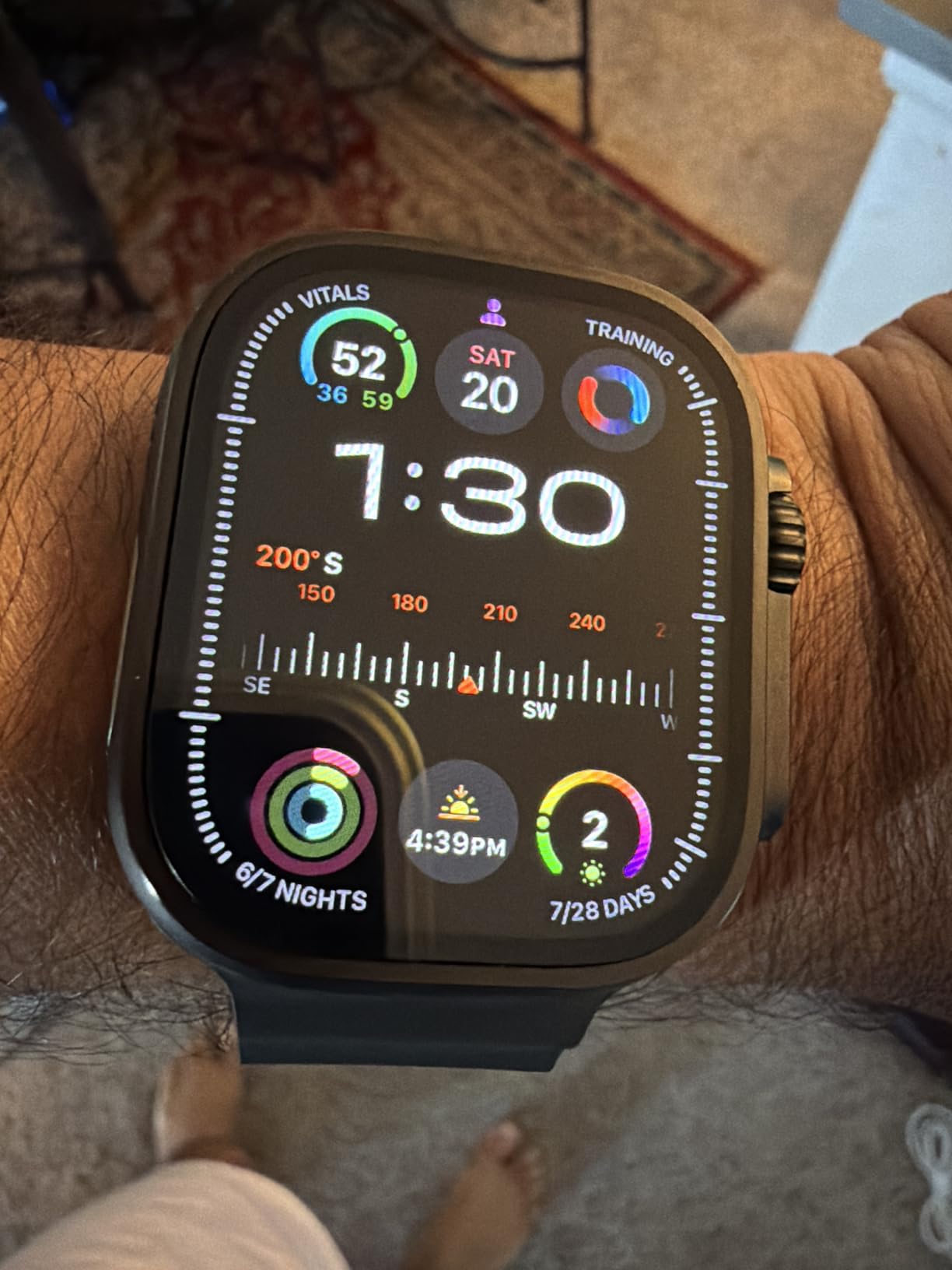 Apple Watch Ultra 3 [GPS + Cellular 49mm] Running & Multisport Smartwatch w/Rugged Titanium Case w/Anchor Blue Ocean Band. Satellite Communications, Advanced Health & Fitness Tracking - Customer Photo 4