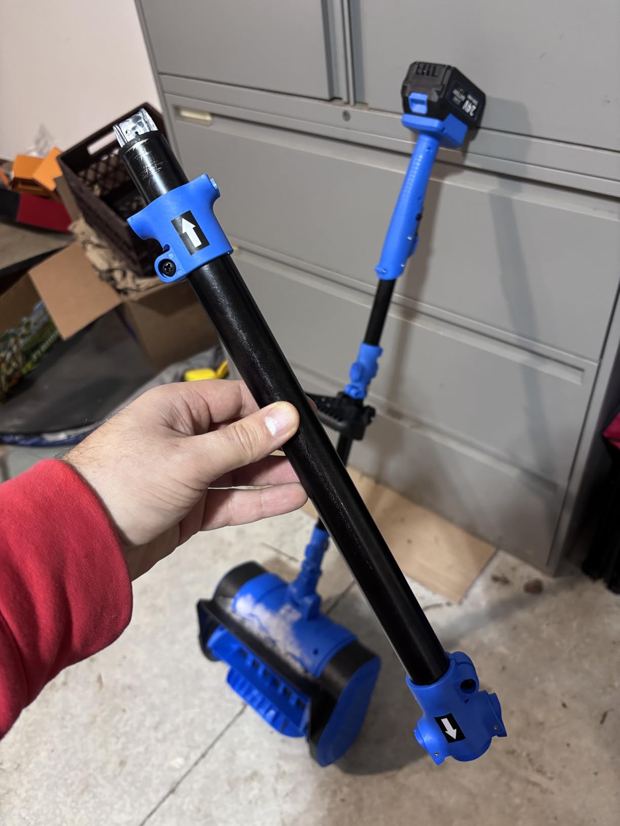 Electric Cordless Snow Shovel, 14.4-Inch | 24V | 5.0Ah Brushless Cordless Snow Blower with Battery and Charger, 26ft Throwing Distance, 5000RPM/Min, Snow Removal for Driveway/Steps/Patio/Sidewalk Customer Review Electric Cordless Snow Shovel, 14.4-Inch | 24V | 5.0Ah Brushless Cordless Snow Blower with Battery and Charger, 26ft Throwing Distance, 5000RPM/Min, Snow Removal for Driveway/Steps/Patio/Sidewalk - Customer Photo 2