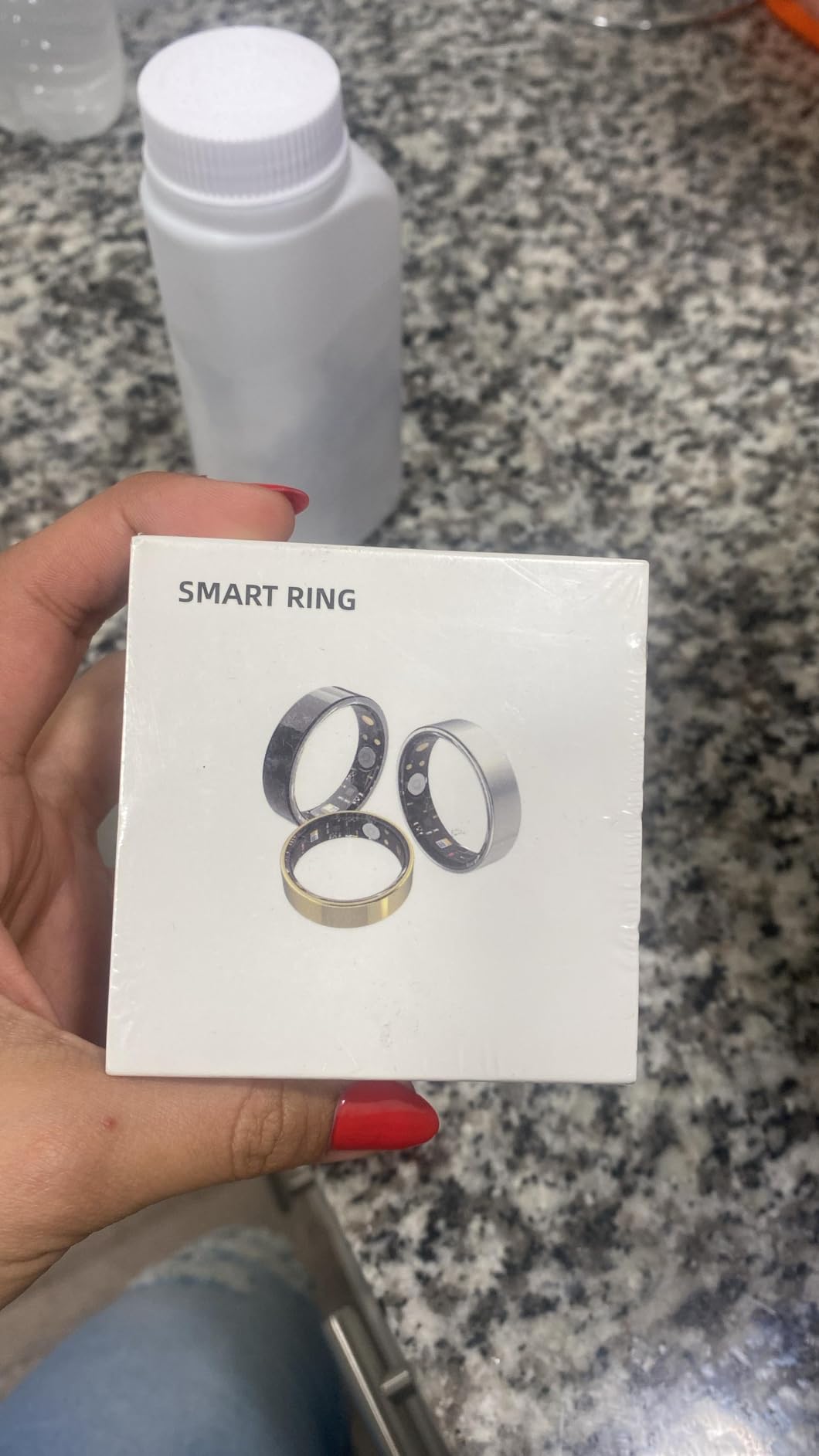 Smart Ring for Women Men,Fitness Tracker Ring with Heart Rate, Sleep Monitoring, Blood Oxygen, Step Counting for iOS and Android, No Subscription Fee, Waterproof, Valentines Day Gifts(Black, 10) - Customer Photo 2