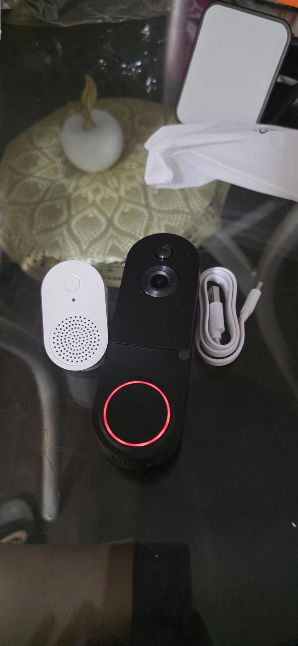 1080p Wireless Video Doorbell Camera, AI Human Detection, 2-Way Talk, Night Vision, Cloud Storage, Real-Time Alerts, Battery Powered, 2.4G Wi-Fi Only - Customer Photo 2