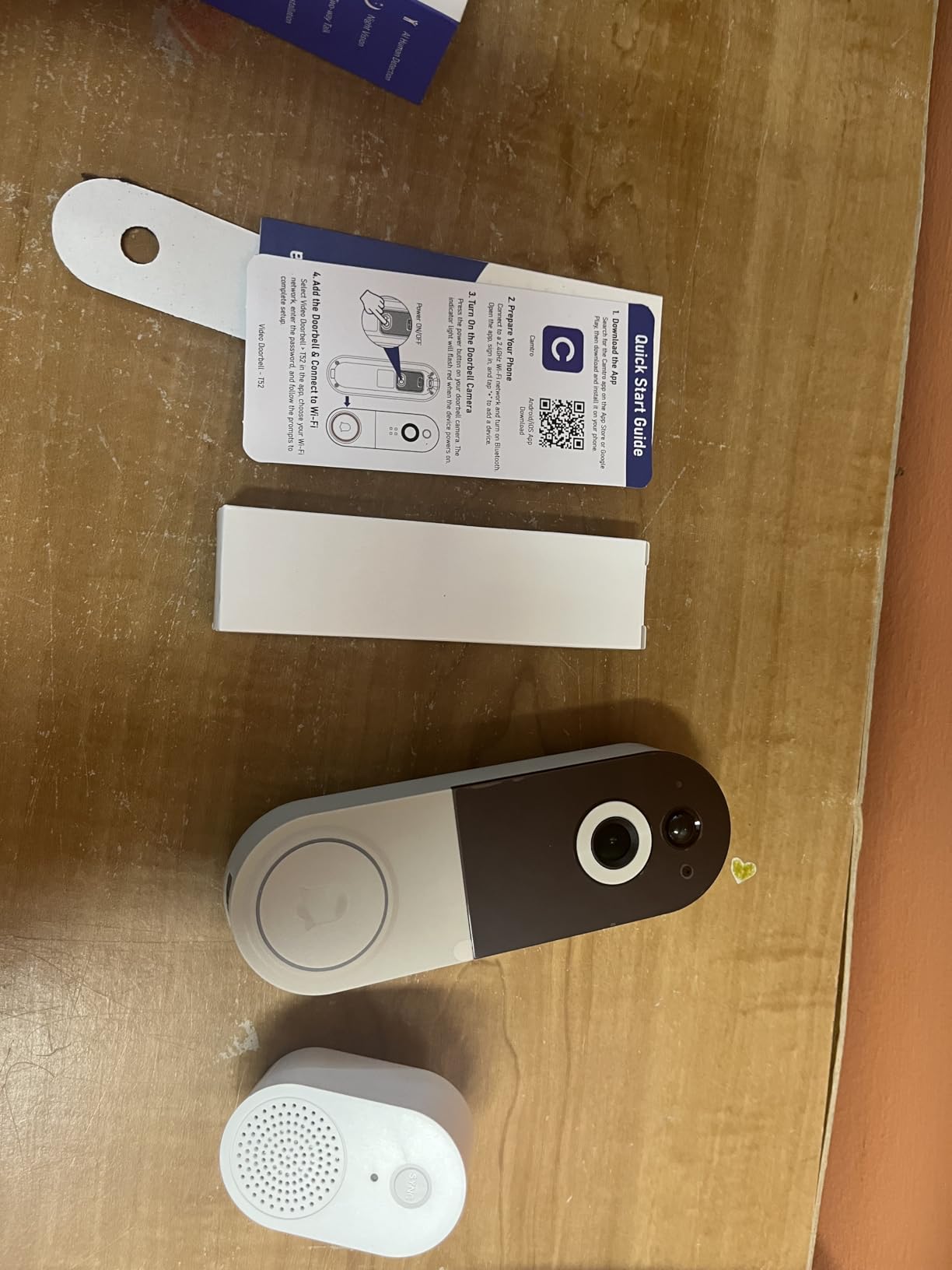 WiFi Video Doorbell Camera with Human Detection, Battery Powered, Night Vision, 2-Way Talk, 2.4G WiFi, Cloud Storage - Customer Photo 1