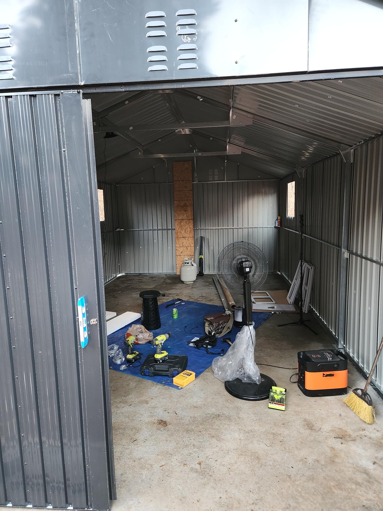 GarveeLife 12x20 FT Metal Carport, Enclosed Car Port with Reinforced Frame and Steel Roof for All-Weather Use, Metal Garage Shed for Full-Sized Pickup Trucks Customer Review GarveeLife 12x20 FT Metal Carport, Enclosed Car Port with Reinforced Frame and Steel Roof for All-Weather Use, Metal Garage Shed for Full-Sized Pickup Trucks - Customer Photo 2