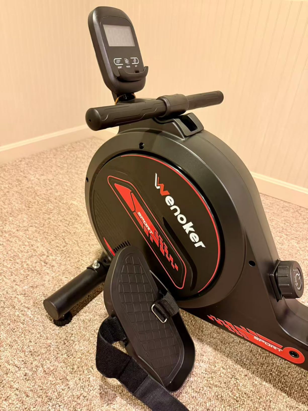 Rowing Machine for Home, Magnetic Rower Machine, 350 LB Weight Capacity, 16-Level Silent Resistance Row Machine for Gym Exercise Full-Body Workout Compact Rower with LCD Monitor Tablet Holder - Customer Photo 2
