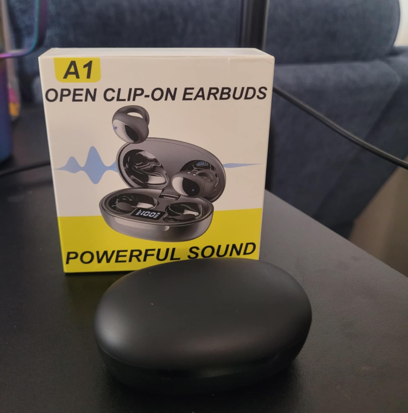 Open Ear Earbuds,Clip on Earbuds,Sport Bluetooth Headphones,with Dual Digital Display，IPX7 Waterproof Design ，44H Playtime，for Workouts and Running - Customer Photo 2