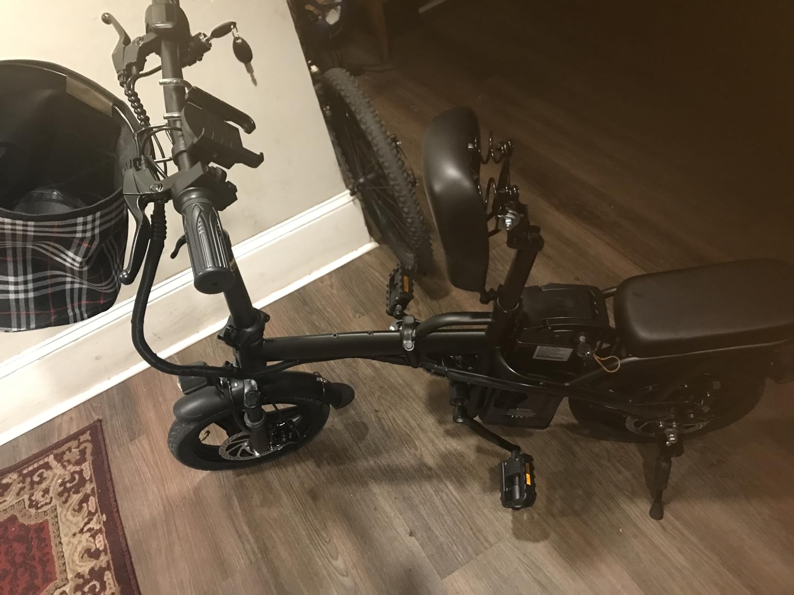 Electric Bike for Adults and Teens, 560-740W Motor, 20-25MPH Compact Commuter Folding Ebike, 32 Miles Range, 48V 10Ah Battery, 3-Level Pedal Assist, 14