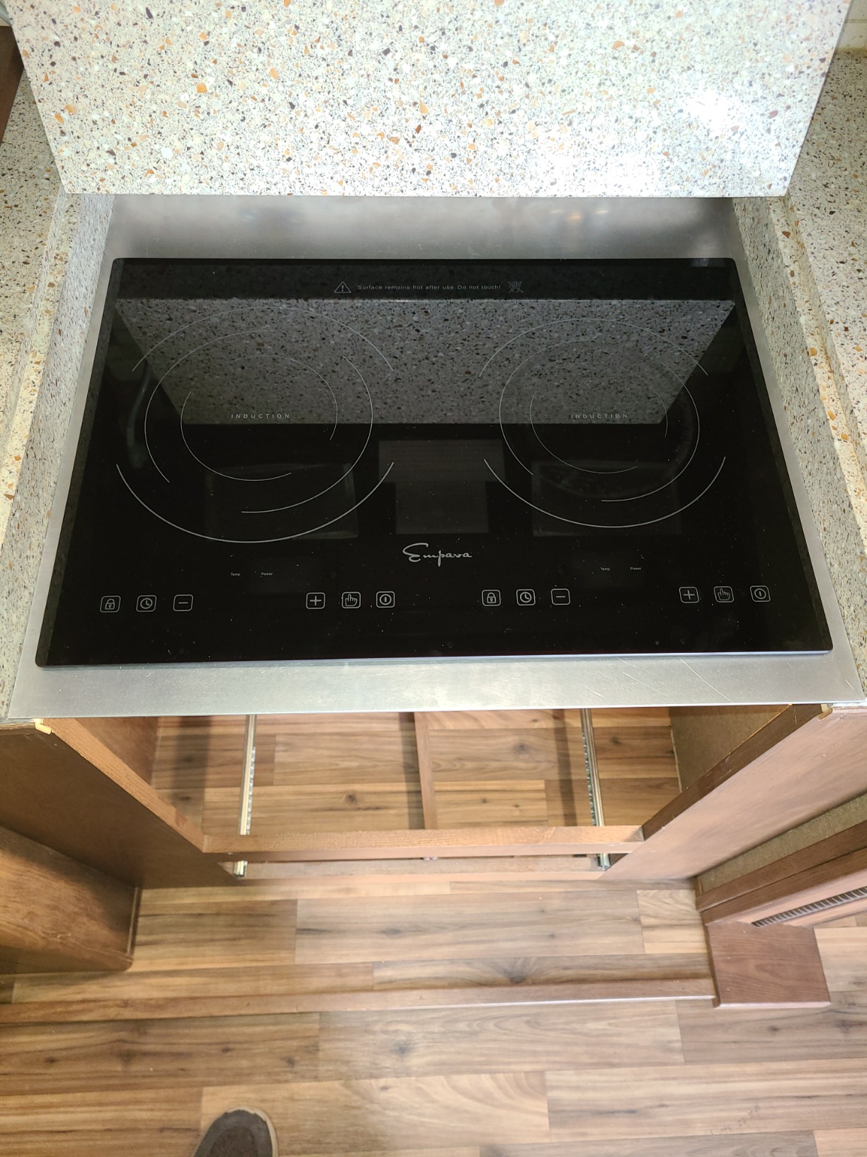 Empava 30 Inch Electric Induction Cooktop Built-In, Bridge-Sync, Smooth Glass Surface, Power Boost, Slider Touch Control, Timer, Pause Function, Child Lock, Hardwired Kitchen Appliance - Customer Photo 2