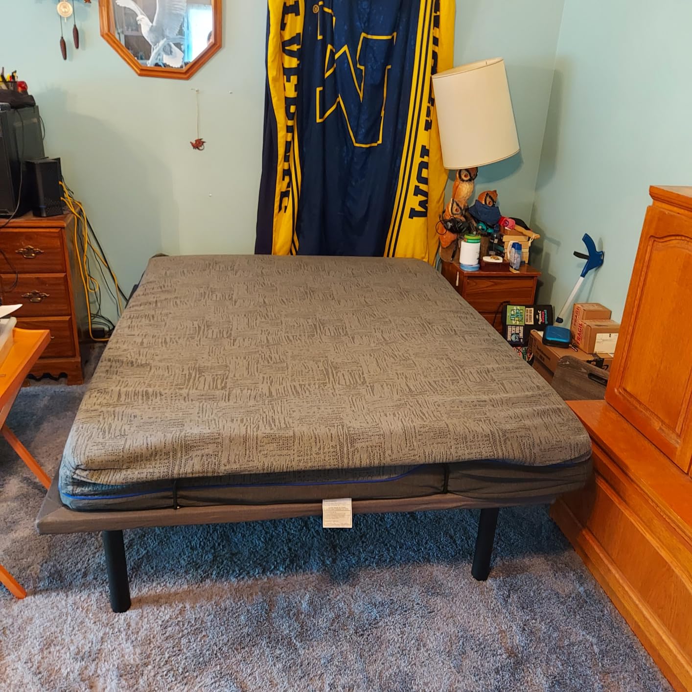 Marsail Queen Adjustable Bed Frame with Head & Foot Incline, Wireless Remote, 4 USB Ports & LED Night Light, Electric Adjustable Bed Base with 4 Height Options Customer Review Marsail Queen Adjustable Bed Frame with Head & Foot Incline, Wireless Remote, 4 USB Ports & LED Night Light, Electric Adjustable Bed Base with 4 Height Options - Customer Photo 2