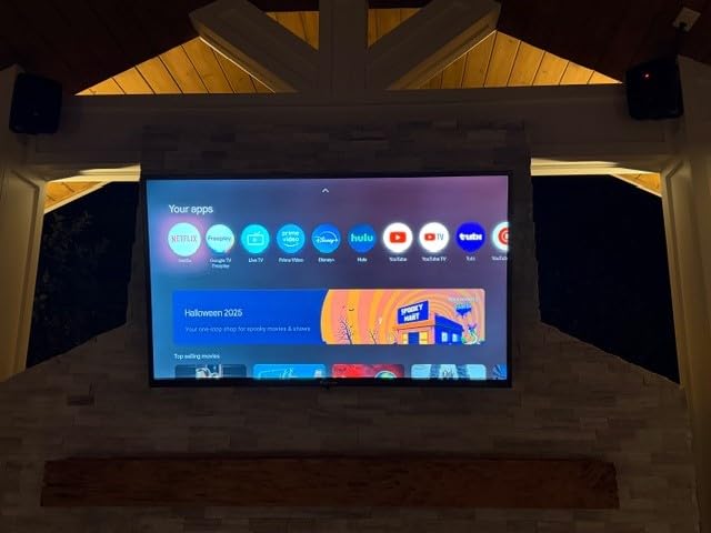 SYLVOX Outdoor TV, 75 inch Full Sun TV 2000 Nits, Ultra-Narrow Bezel, 4K Smart Google Television, IP56 Waterproof, Dual Speakers, for Poolside, Yard, Business (Frameless Pro Series) Customer Review SYLVOX Outdoor TV, 75 inch Full Sun TV 2000 Nits, Ultra-Narrow Bezel, 4K Smart Google Television, IP56 Waterproof, Dual Speakers, for Poolside, Yard, Business (Frameless Pro Series) - Customer Photo 2