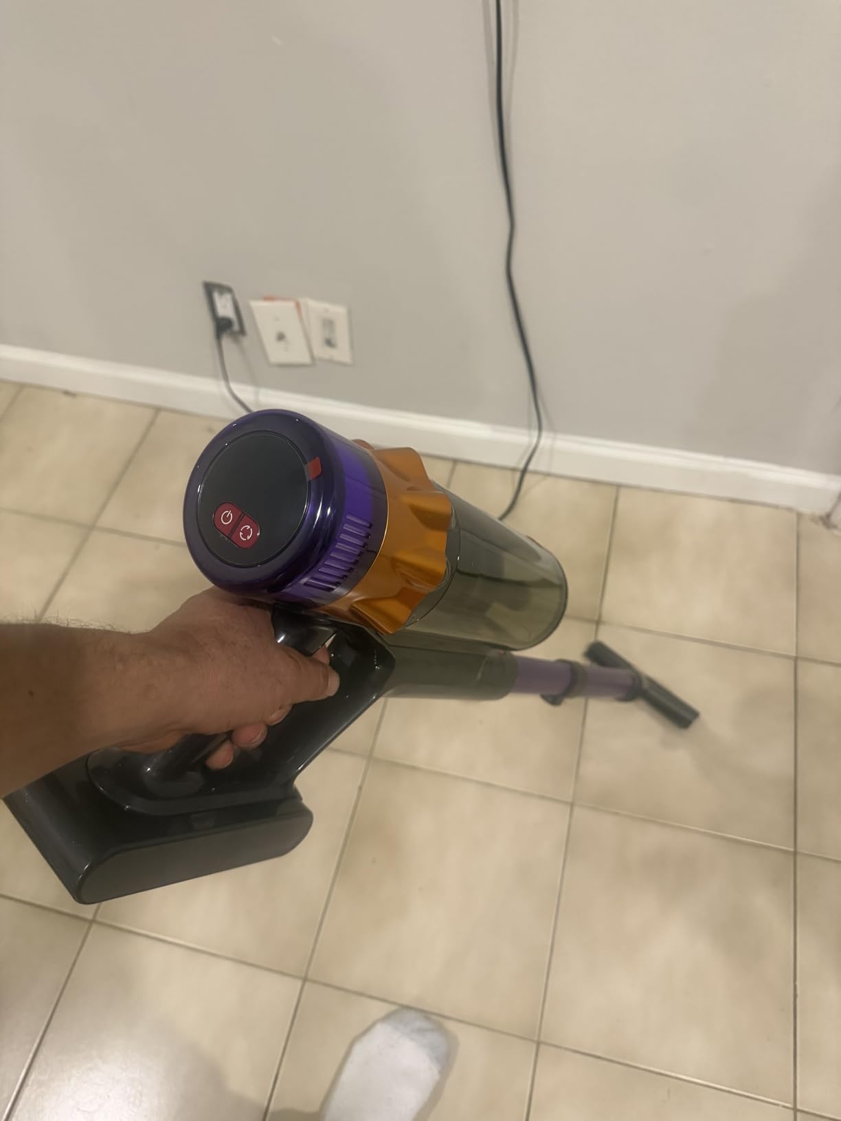 Cordless Vacuum Cleaner, 500W 50KPA 60Mins Vacuum Cleaners for Home, Self-Standing Stick Vacuums with LED Display, Anti-Tangle, Lightweight, Rechargeable Wireless Vacumm for Pet Hair Carpet Floor - Customer Photo 1