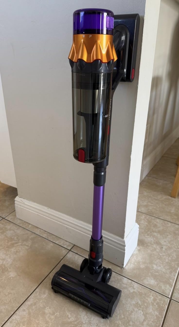 Cordless Vacuum Cleaner, 500W 50KPA 60Mins Vacuum Cleaners for Home, Self-Standing Stick Vacuums with LED Display, Anti-Tangle, Lightweight, Rechargeable Wireless Vacumm for Pet Hair Carpet Floor - Customer Photo 2