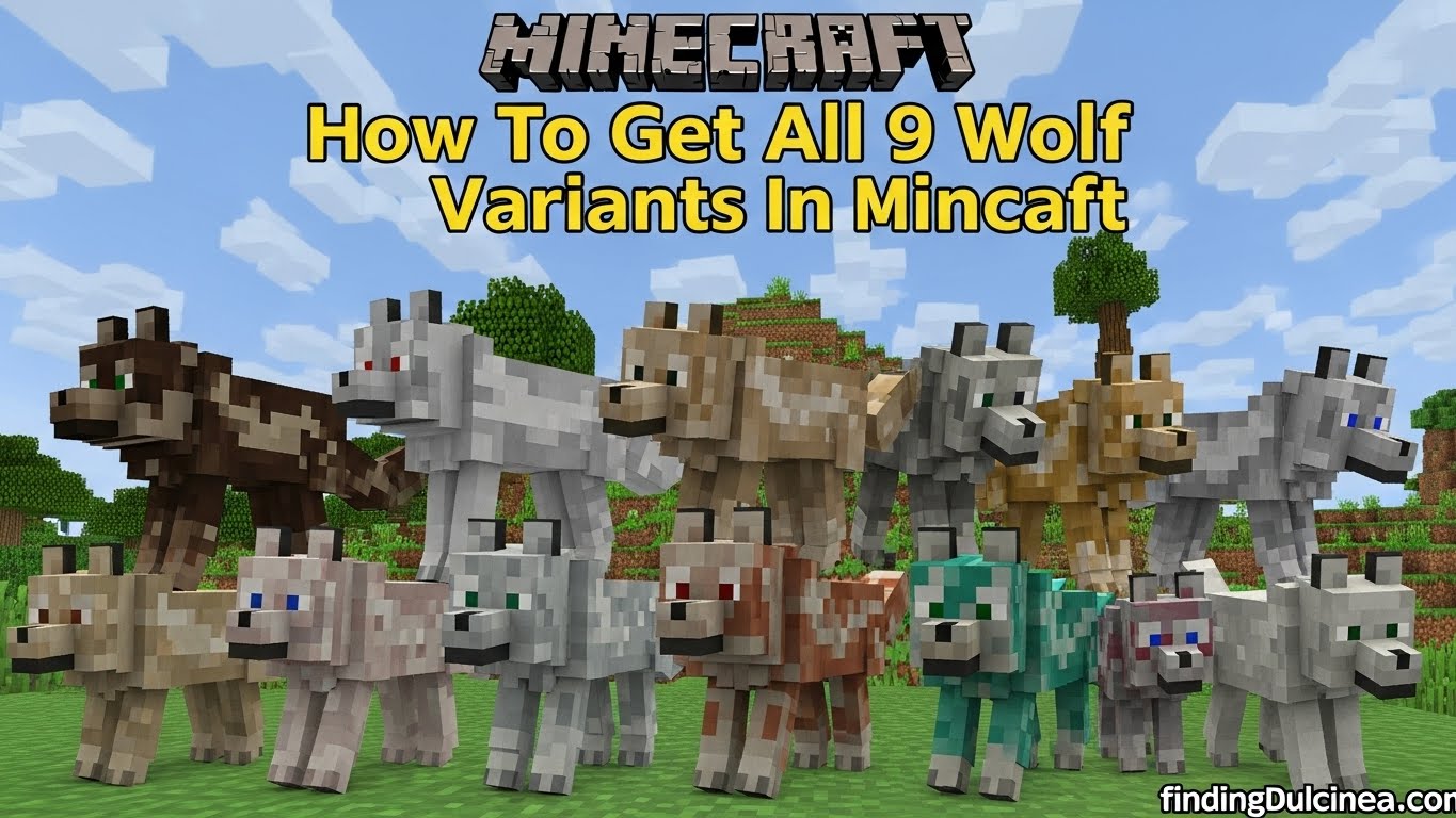 How To Get All 9 Wolf Variants In Minecraft