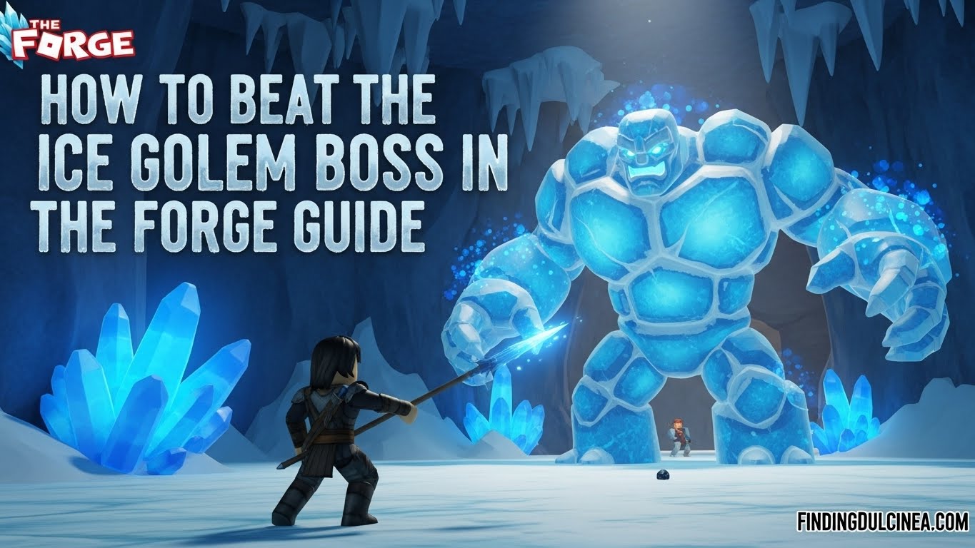 How to Beat the Ice Golem Boss in The Forge Guide