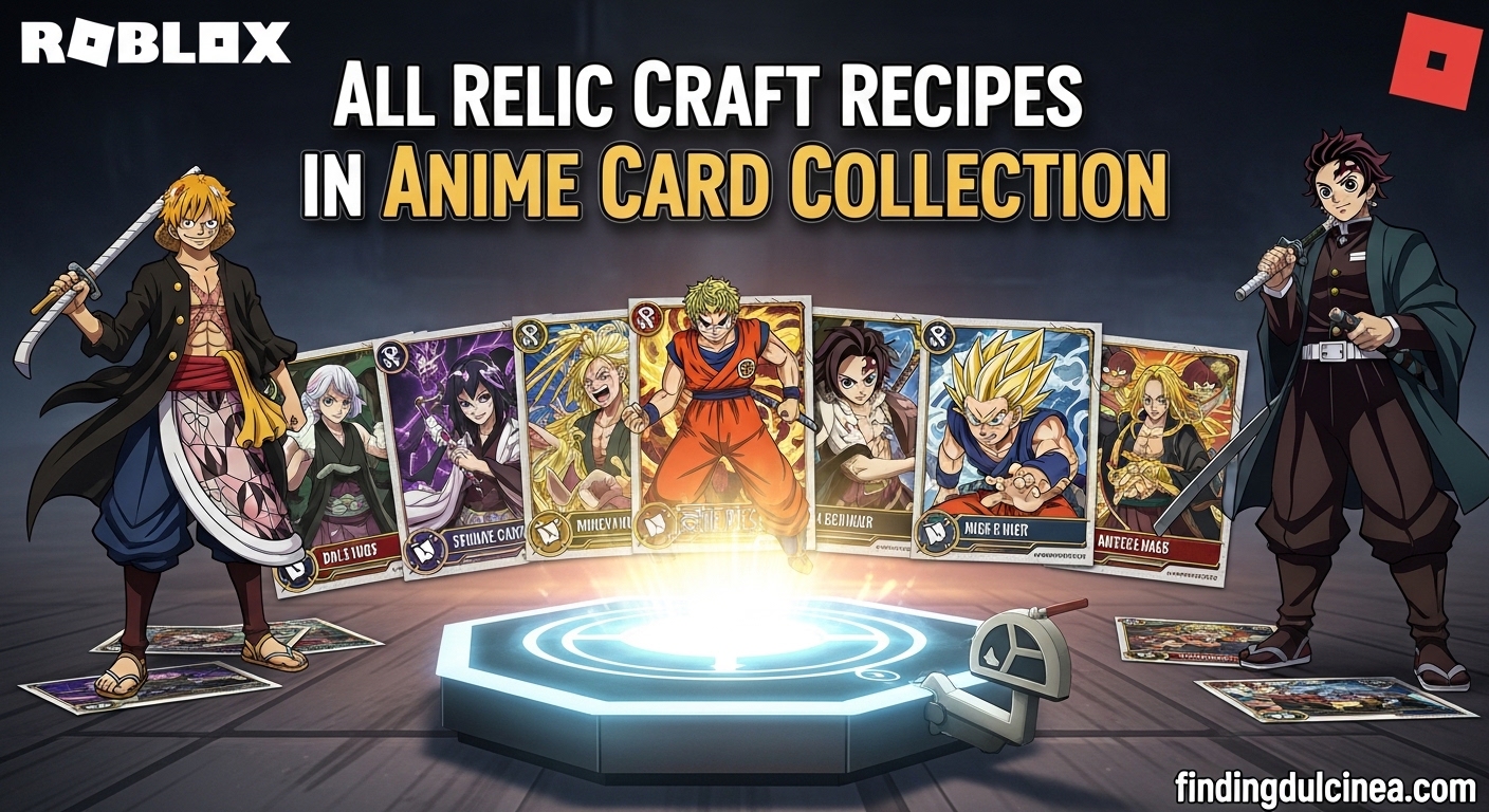 All 14 Relic Recipes in Anime Card Collection