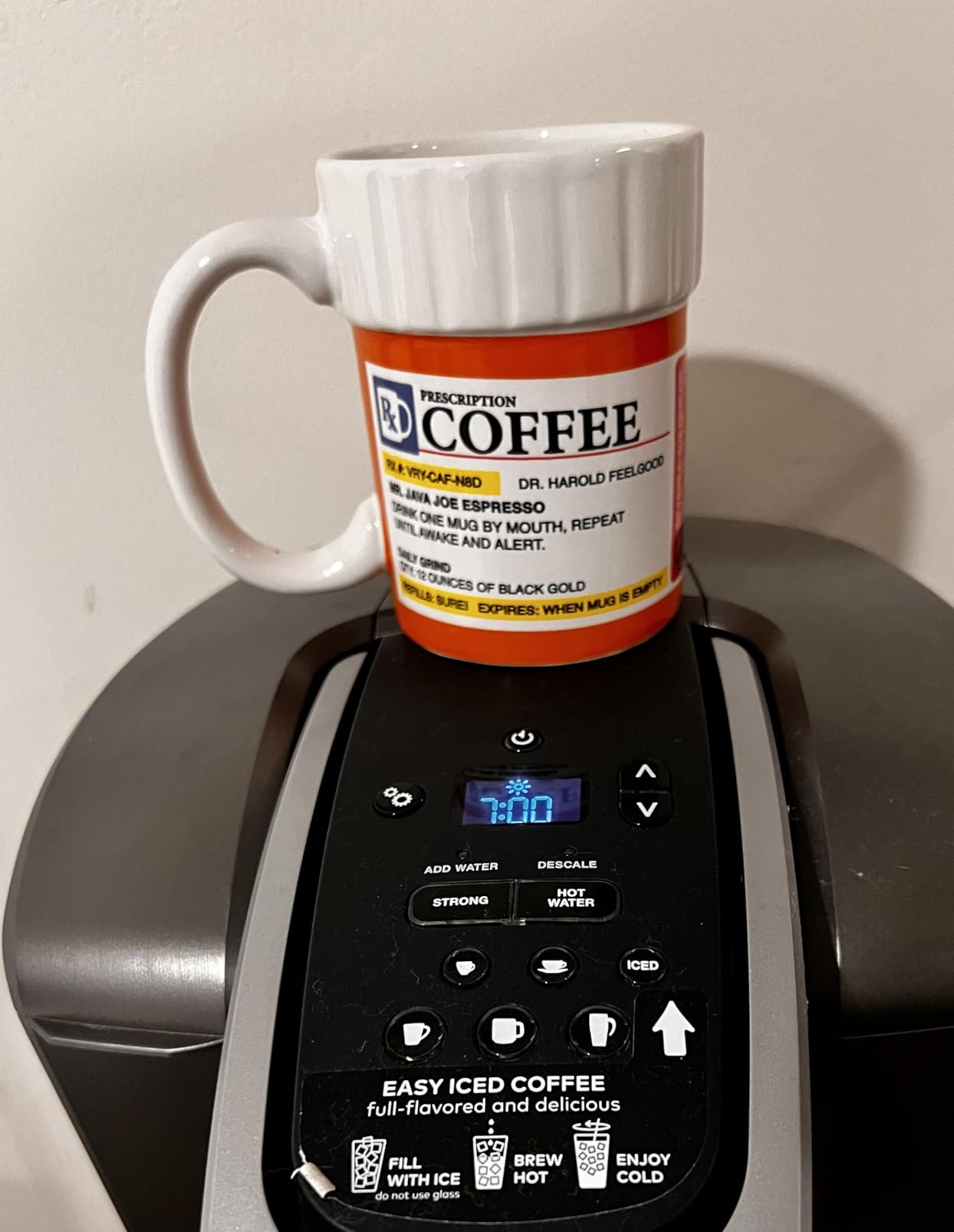 BigMouth Inc. Prescription Coffee Mug - Large Funny Prescription Coffee Cup - Unique Pharmacy Gifts - Hilarious Novelty and Gag Gifts for Doctor - Dishwasher-Safe Ceramic Pill Bottle Coffee Cup - 12oz customer photo 1
